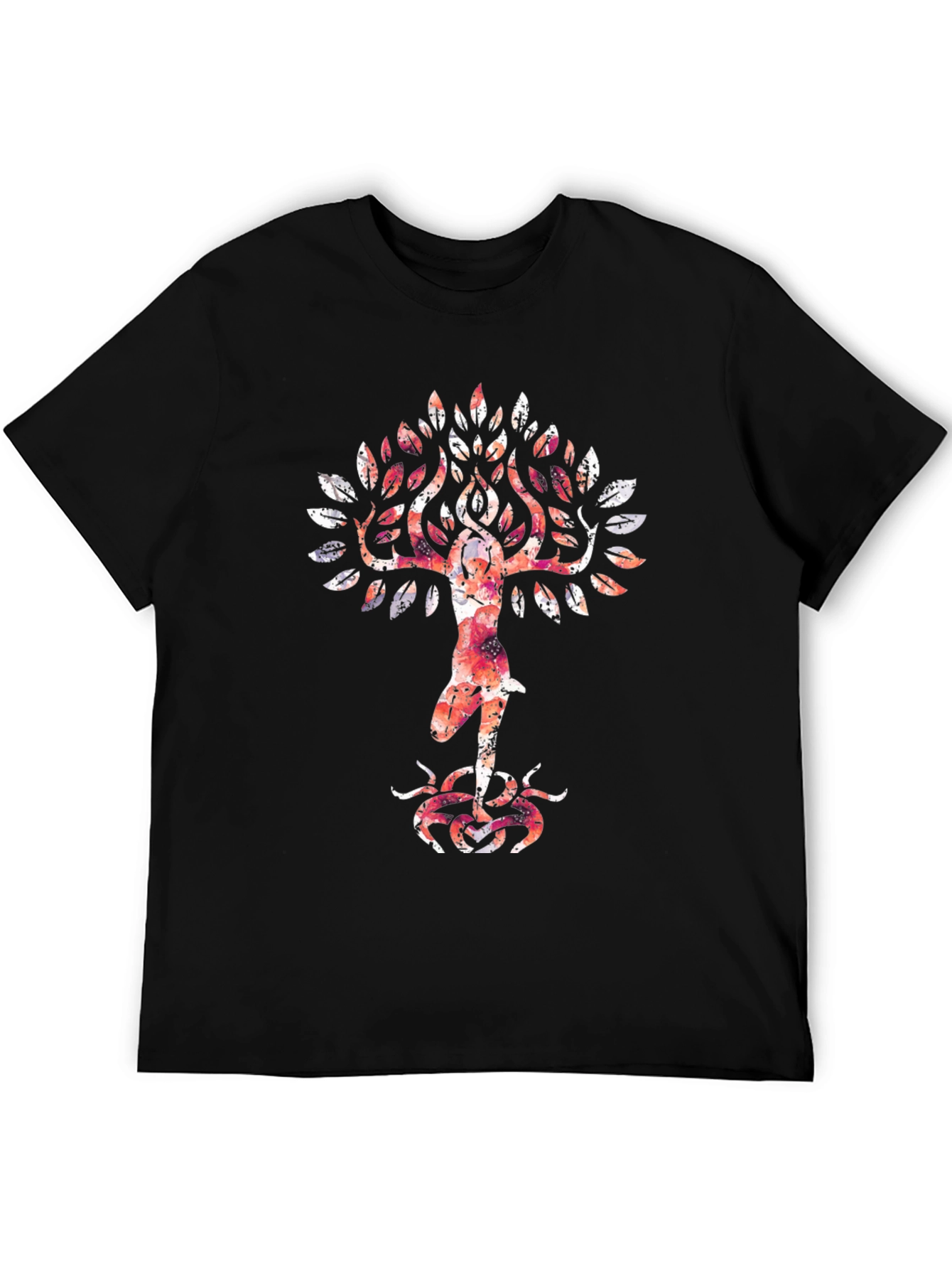 Black Tree Pose Graphic Tee - Yoga Inspired T-Shirt view 5