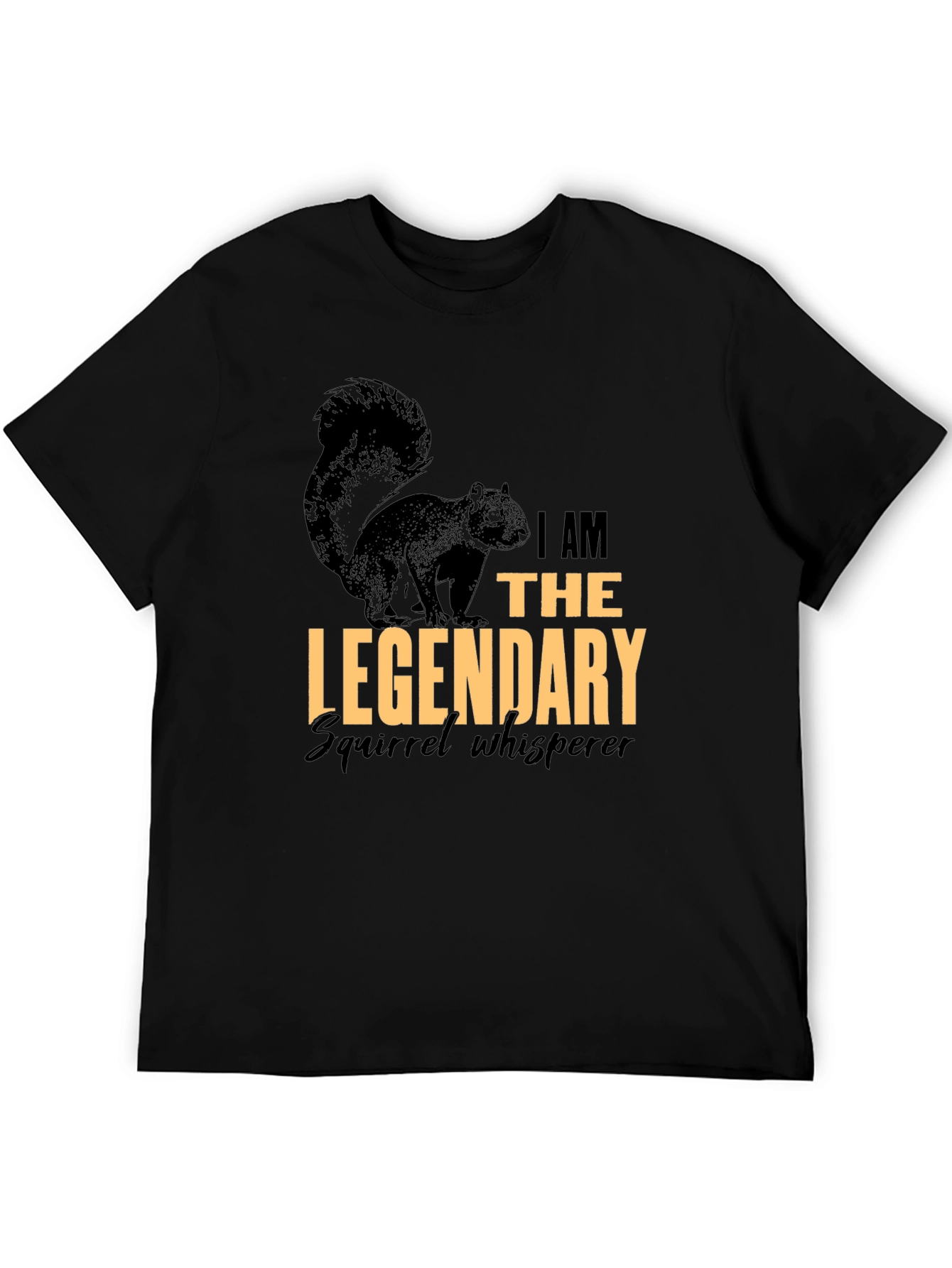 Black Legendary Squirrel Whisperer Graphic Tee view 5