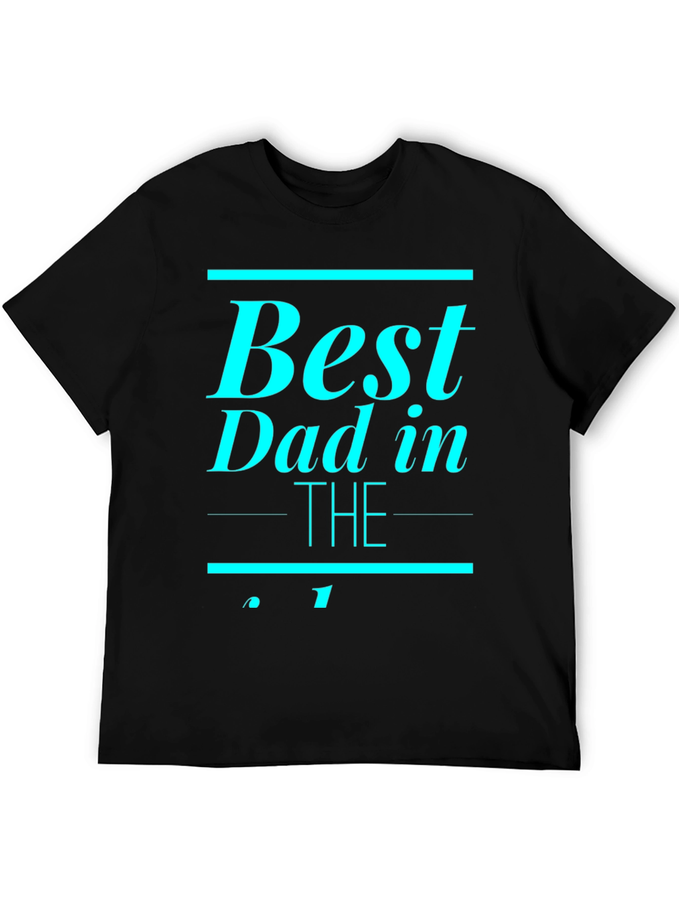Black Best Dad in the Galaxy T-Shirt - Father's Day Gift view 5