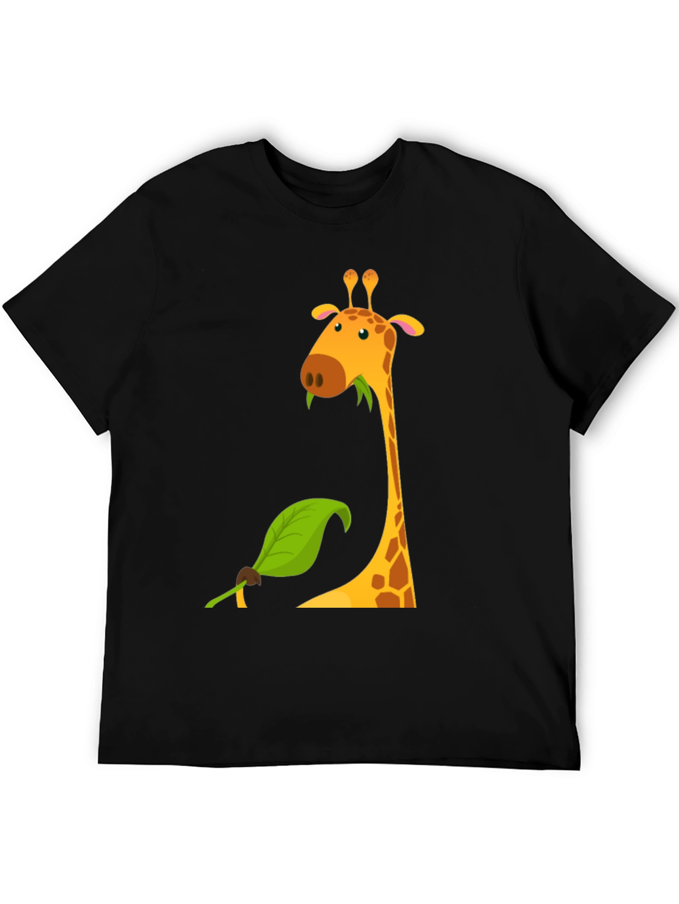 Black Giraffe Graphic Tee - Black Cotton Blend view 5