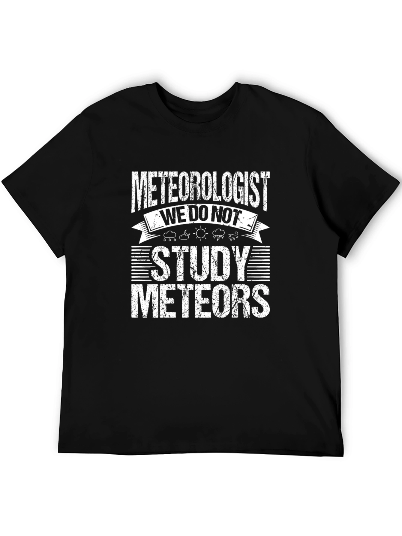 Black Meteorologist Weather Humor Graphic T-Shirt view 5