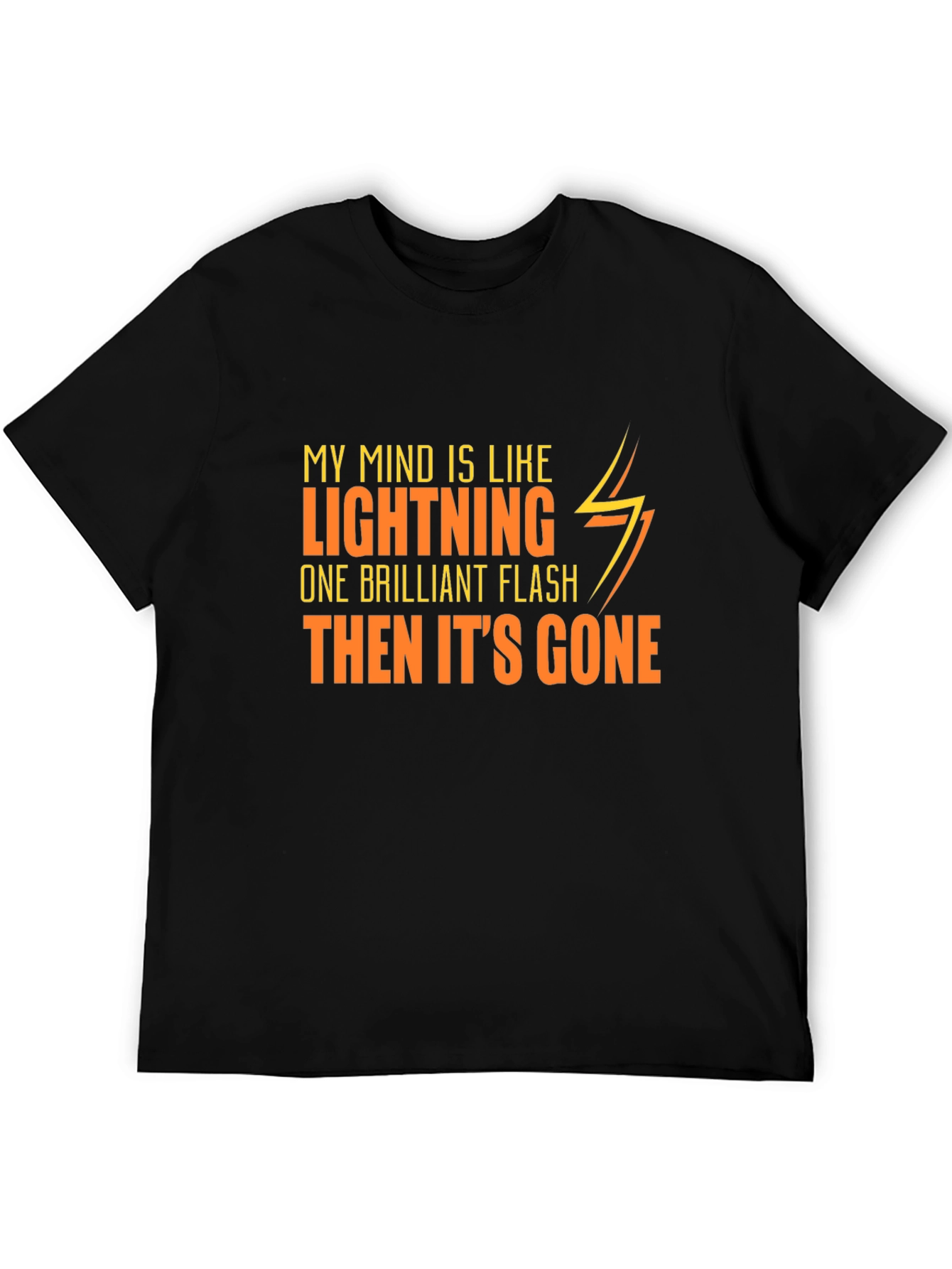Black Lightning Mind Graphic Tee - Mens Black T-Shirt view 5