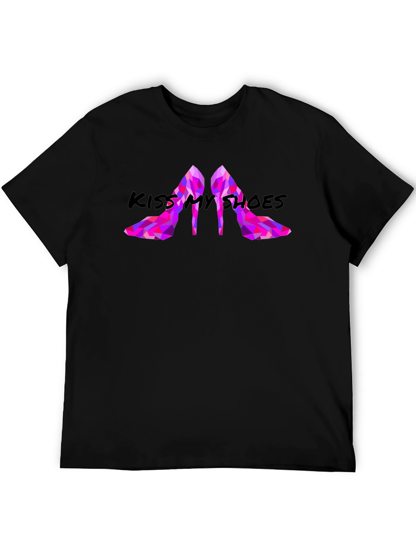 Black Kiss My Shoes Graphic Tee - Stylish & Bold view 5