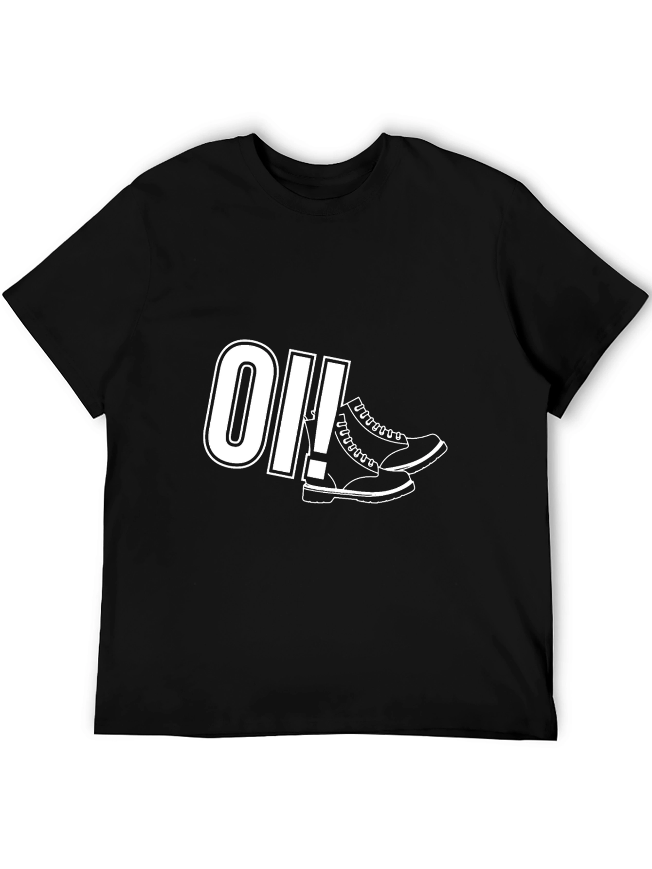 Black Oi! Boot T-Shirt - Skinhead & Punk Fashion Tee view 5
