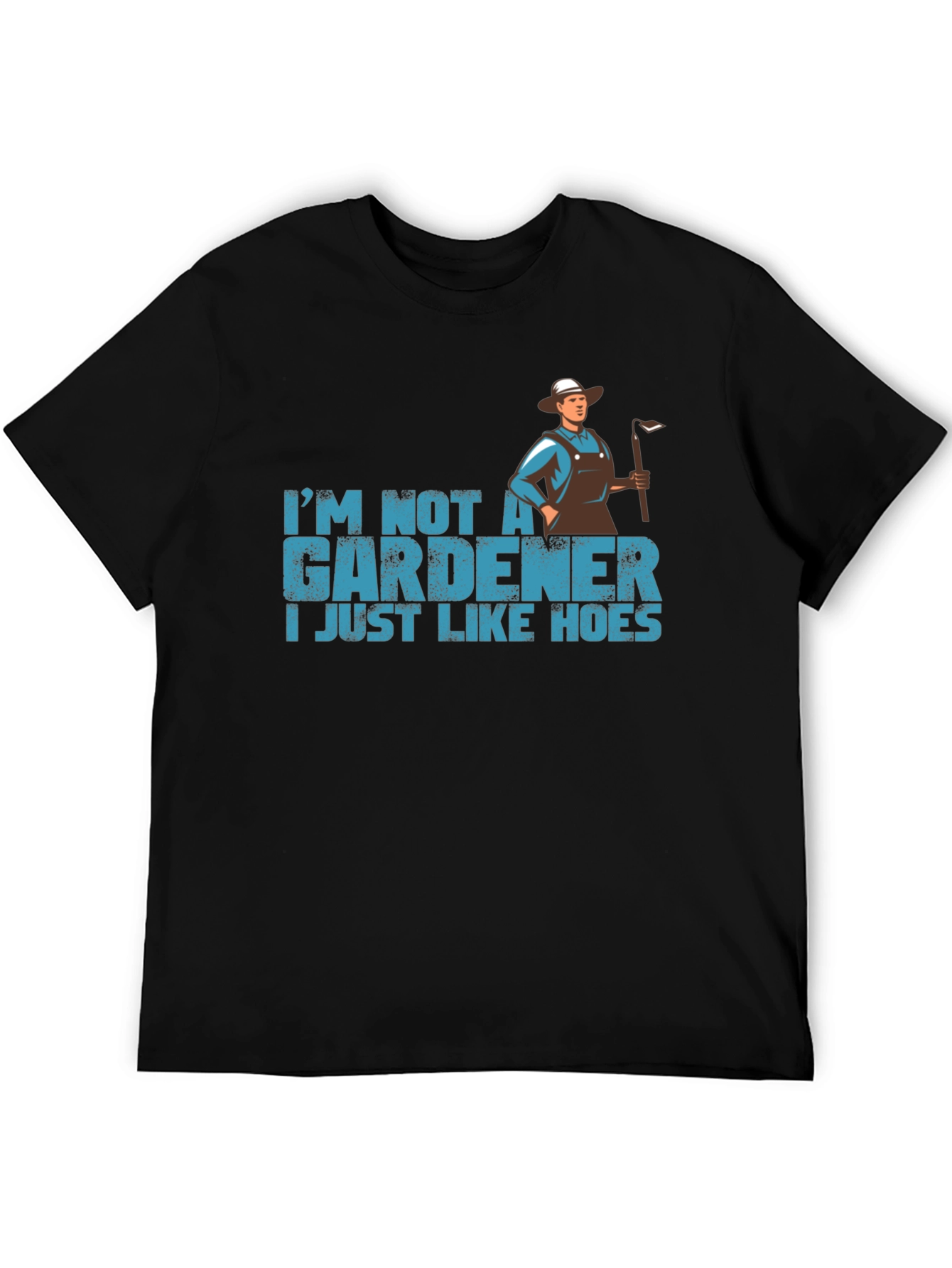 Black Funny Gardener T-Shirt - I Just Like Hoes view 5