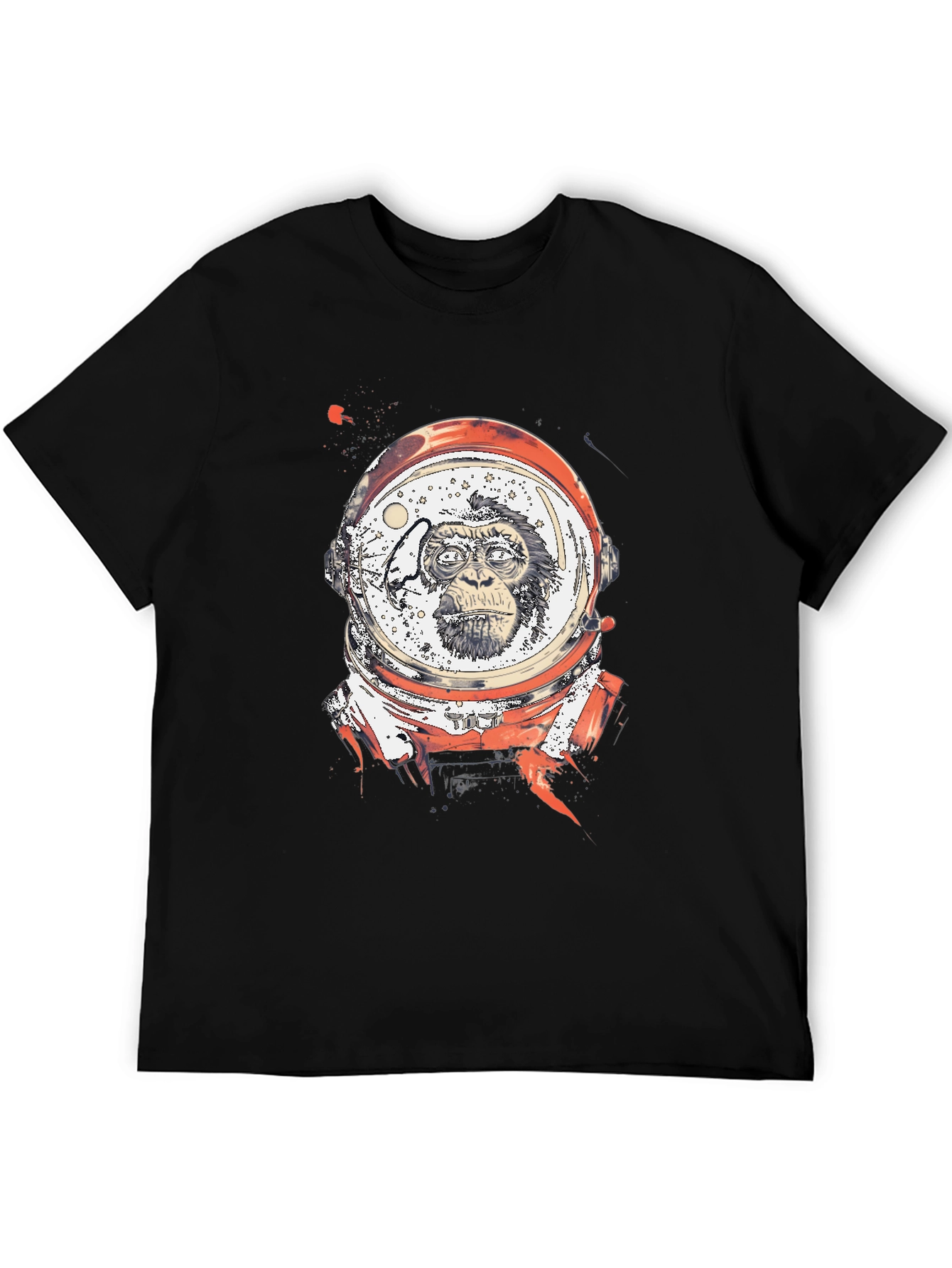 Astro Monkey Graphic Tee - Bold Black T-Shirt - 5