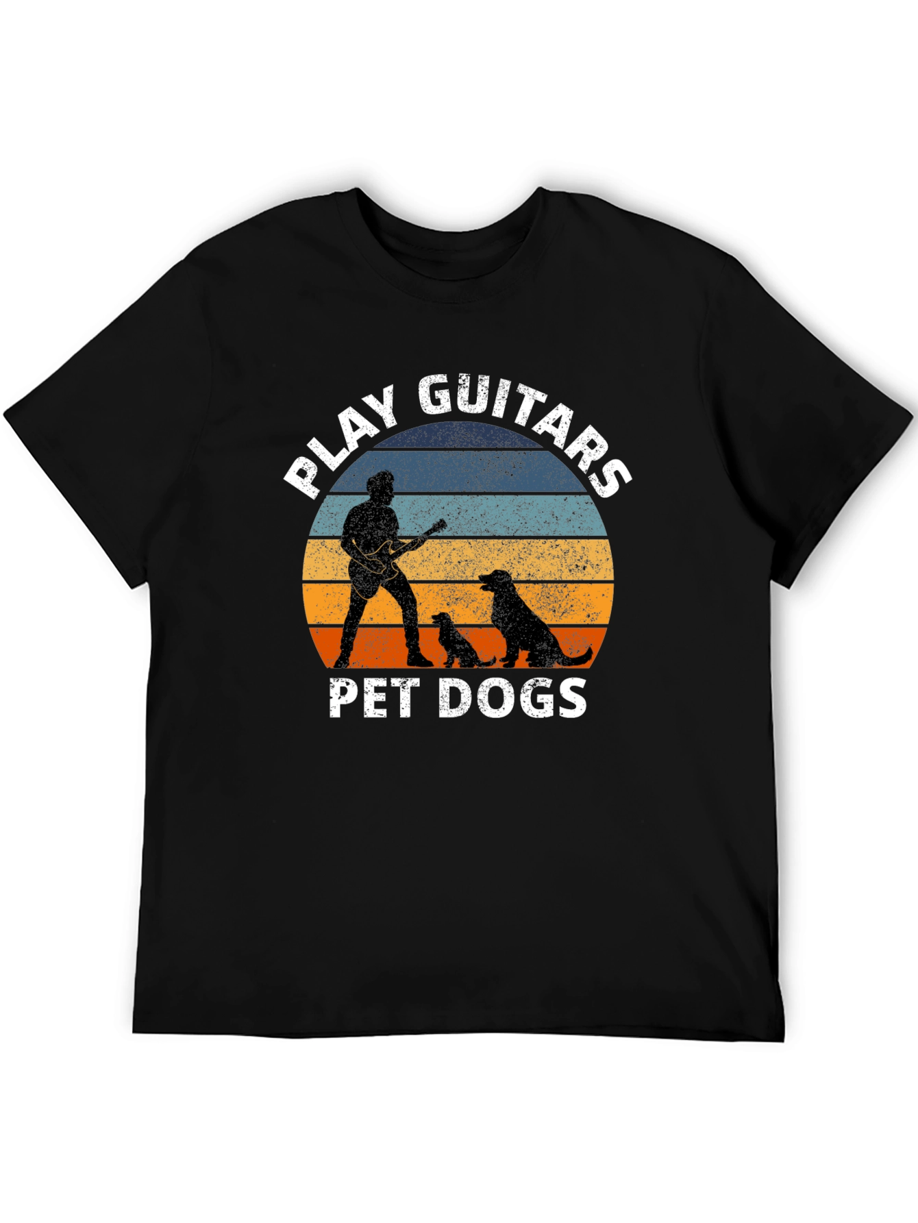Black Play Guitars Pet Dogs Graphic Tee view 5