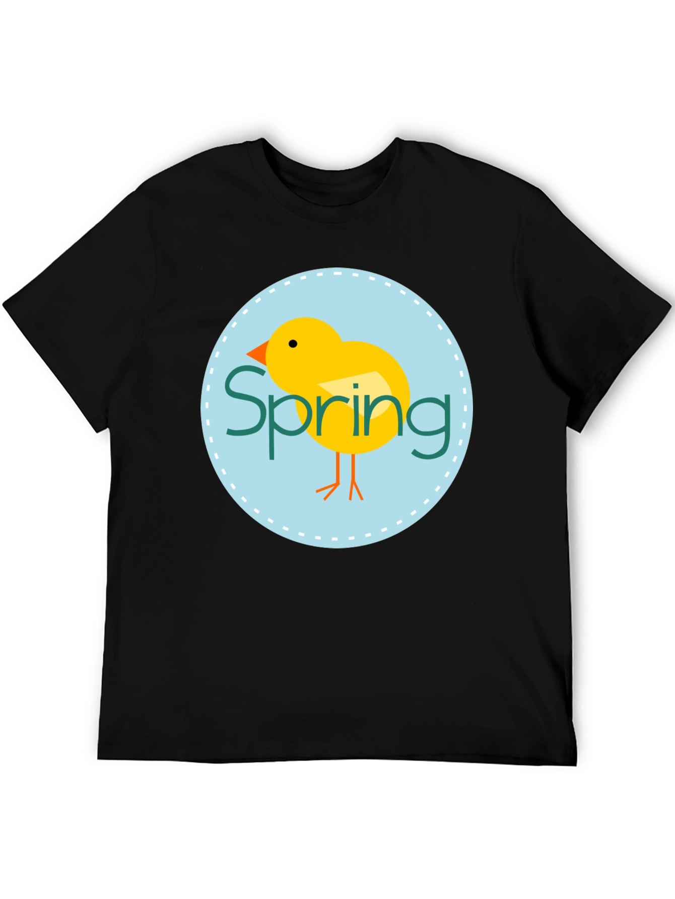 Black Spring Chick Graphic Tee - Unisex Black T-Shirt view 5