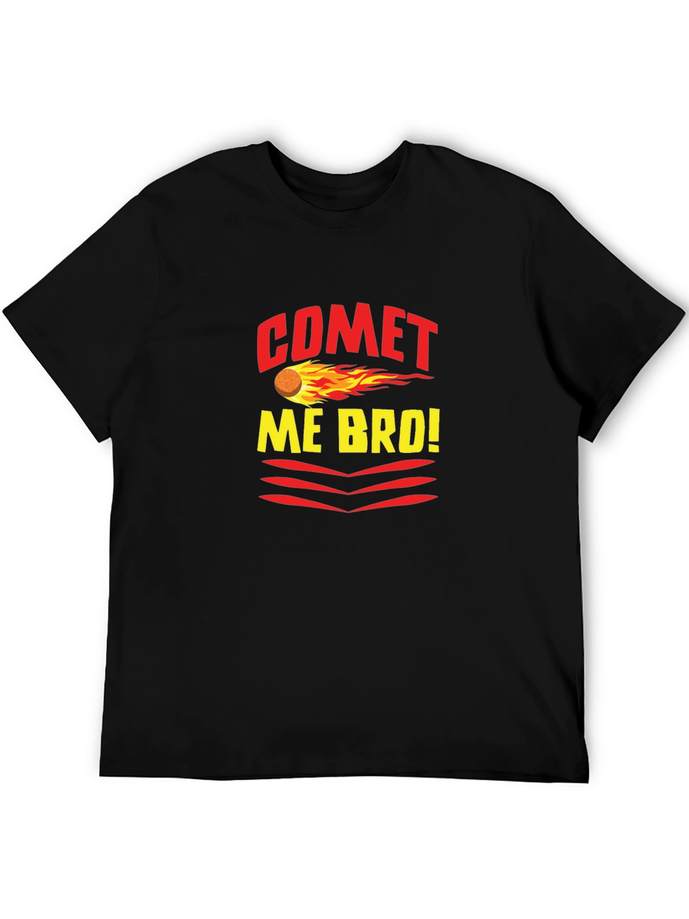 Black Comet Me Bro! Graphic Tee - Trendy Black T-Shirt view 5