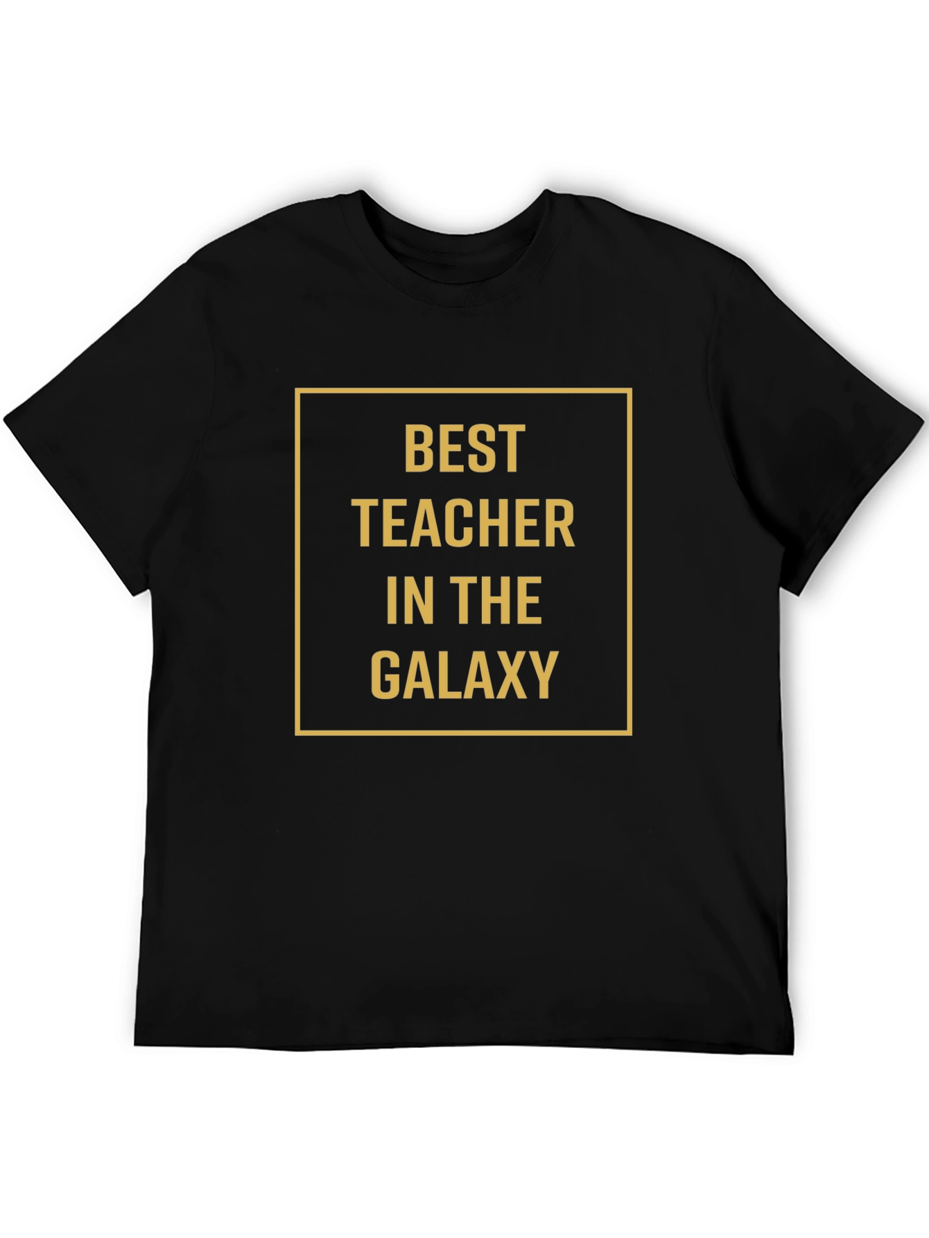 Black Best Teacher in the Galaxy Black T-Shirt view 5