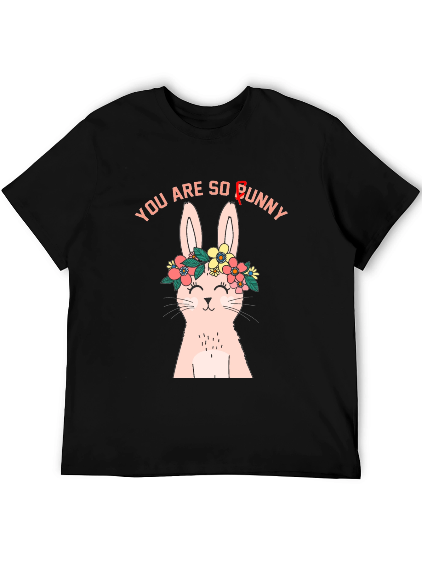 Black You Are So Bunny Graphic T-Shirt view 5