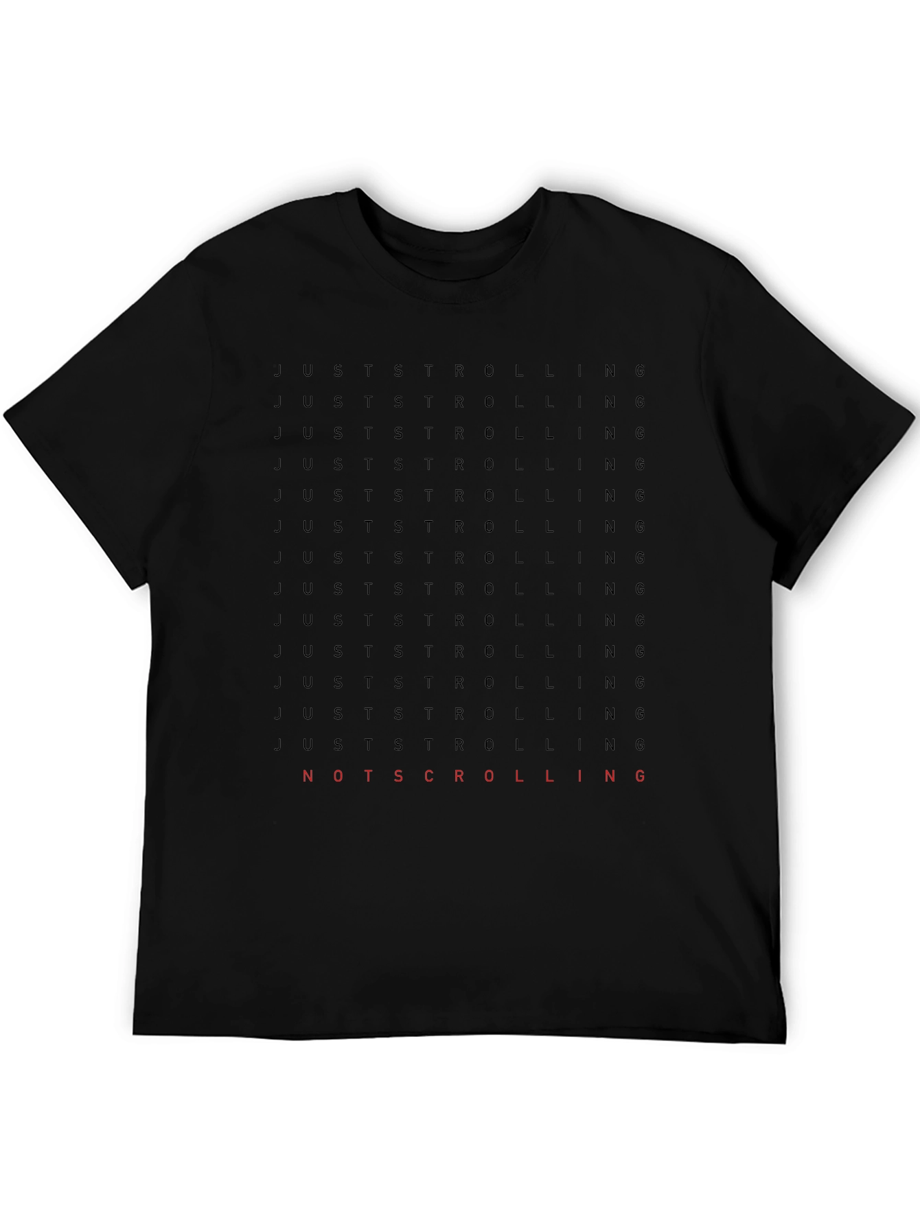 Black Just Strolling T-Shirt - Mens Graphic Tee view 5