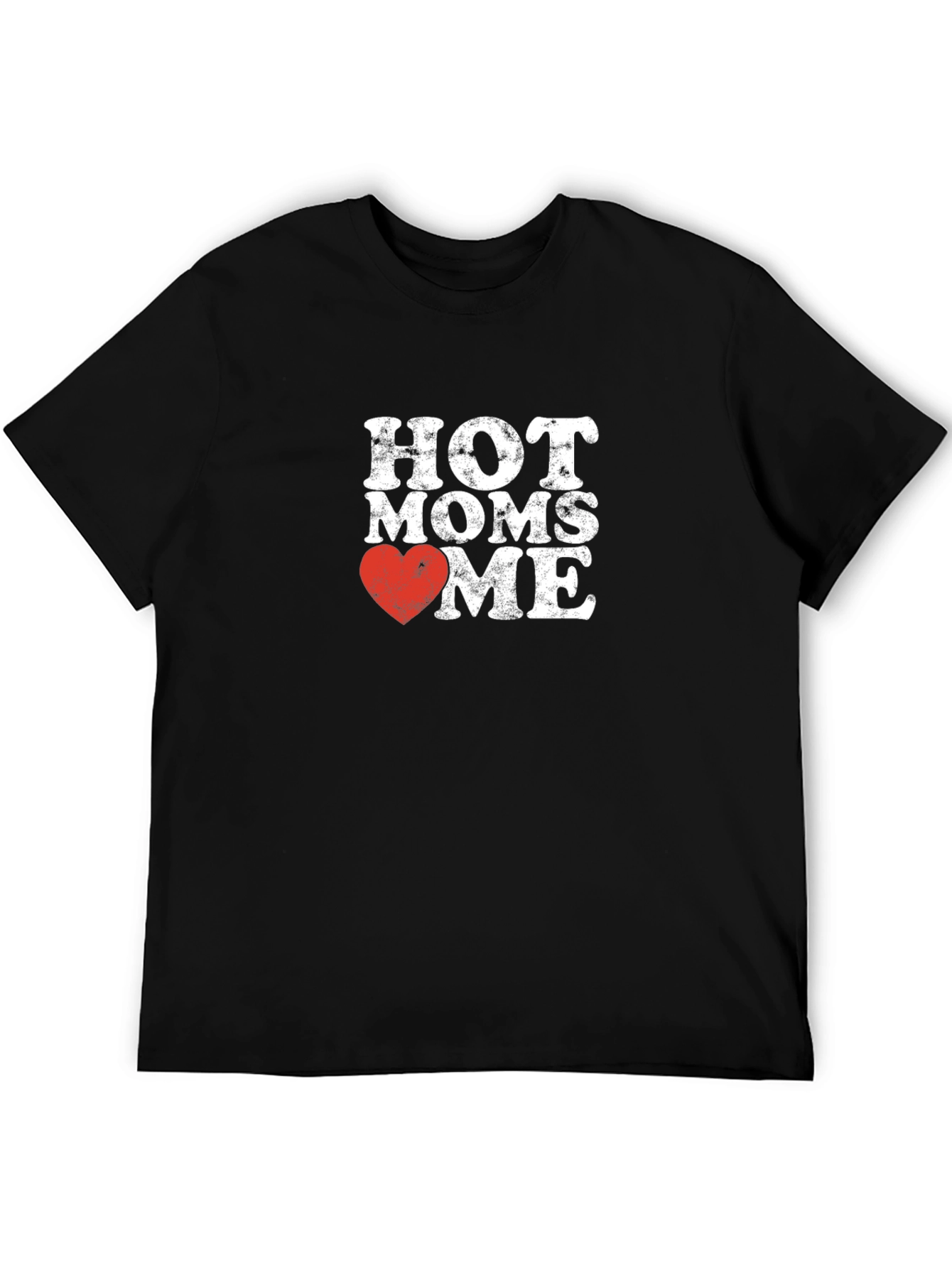Black Hot Moms Love Me Graphic T-Shirt - Novelty Humor Tee view 5
