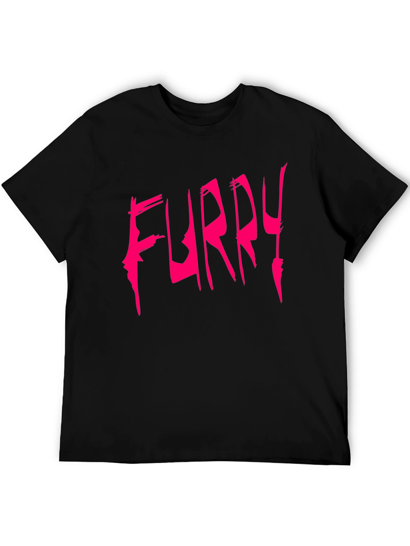 Black Furry Graphic Tee - Bold Statement Shirt view 5
