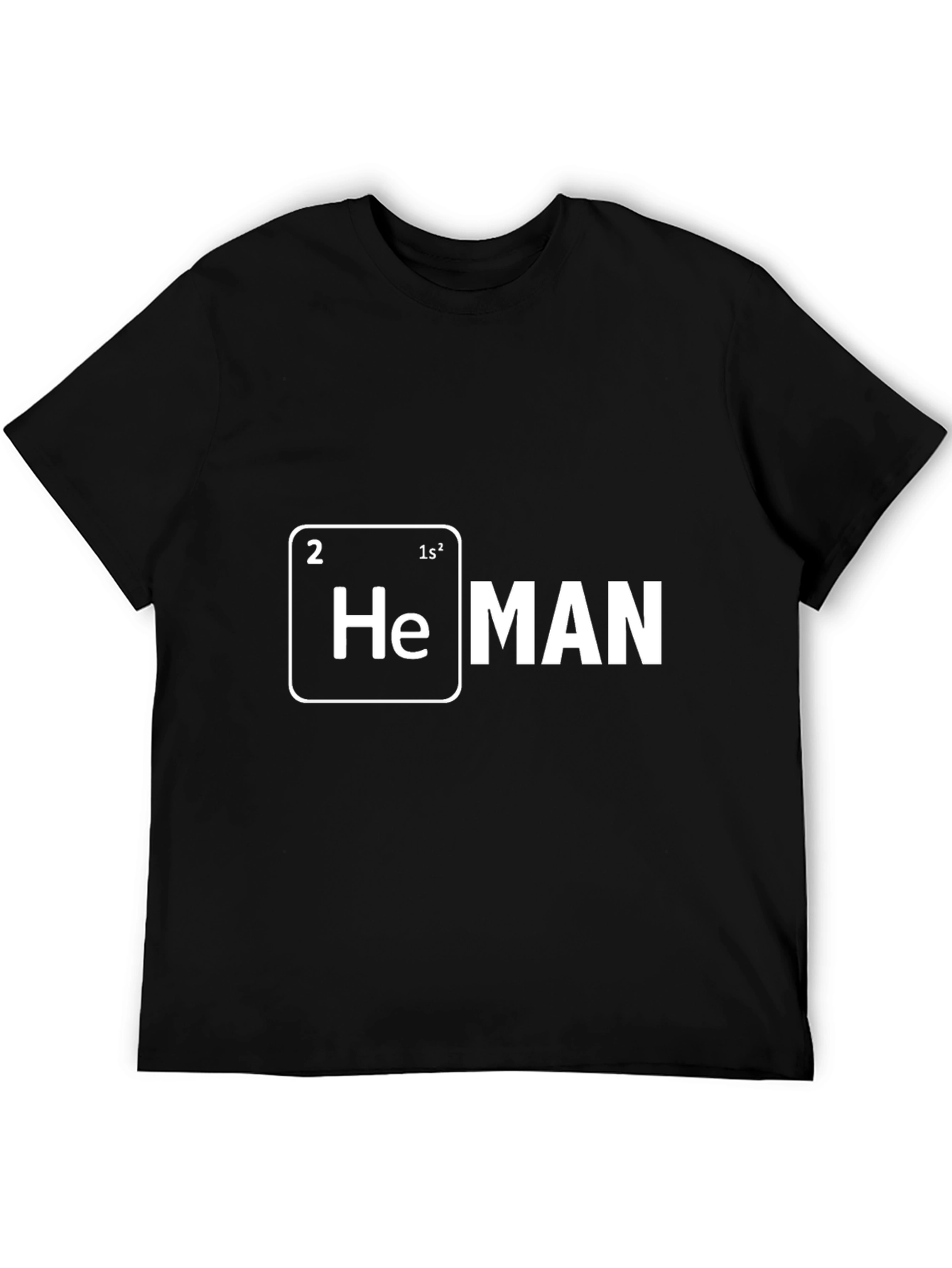 Black He MAN Periodic Table T-Shirt Funny Science Tee view 5