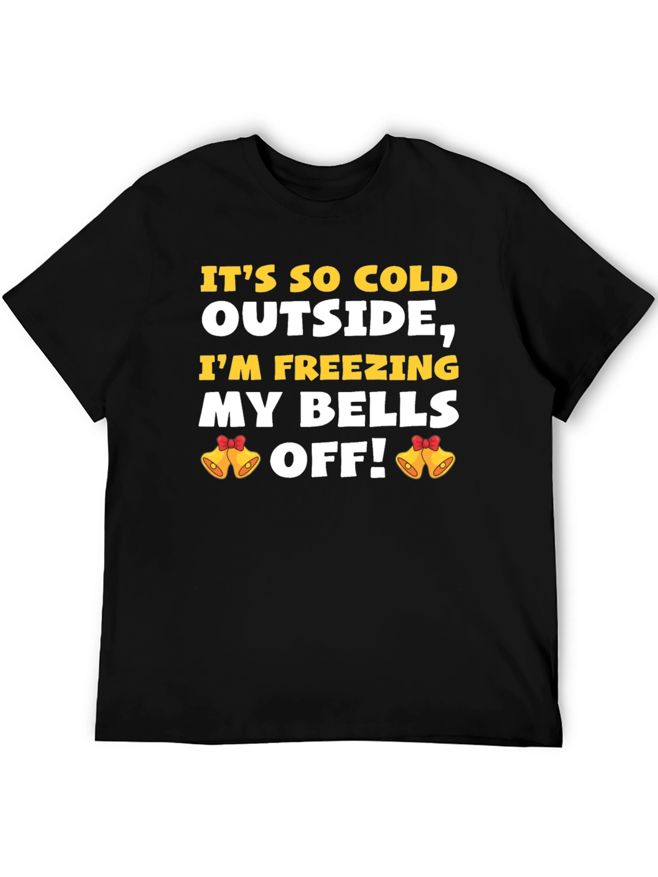 Black Funny Winter T-Shirt: It's So Cold! view 5