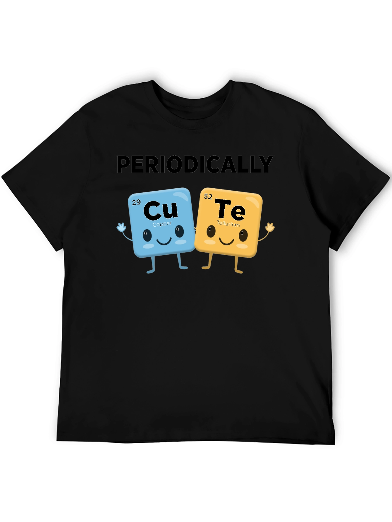 Black Periodically Cute Science T-Shirt view 5