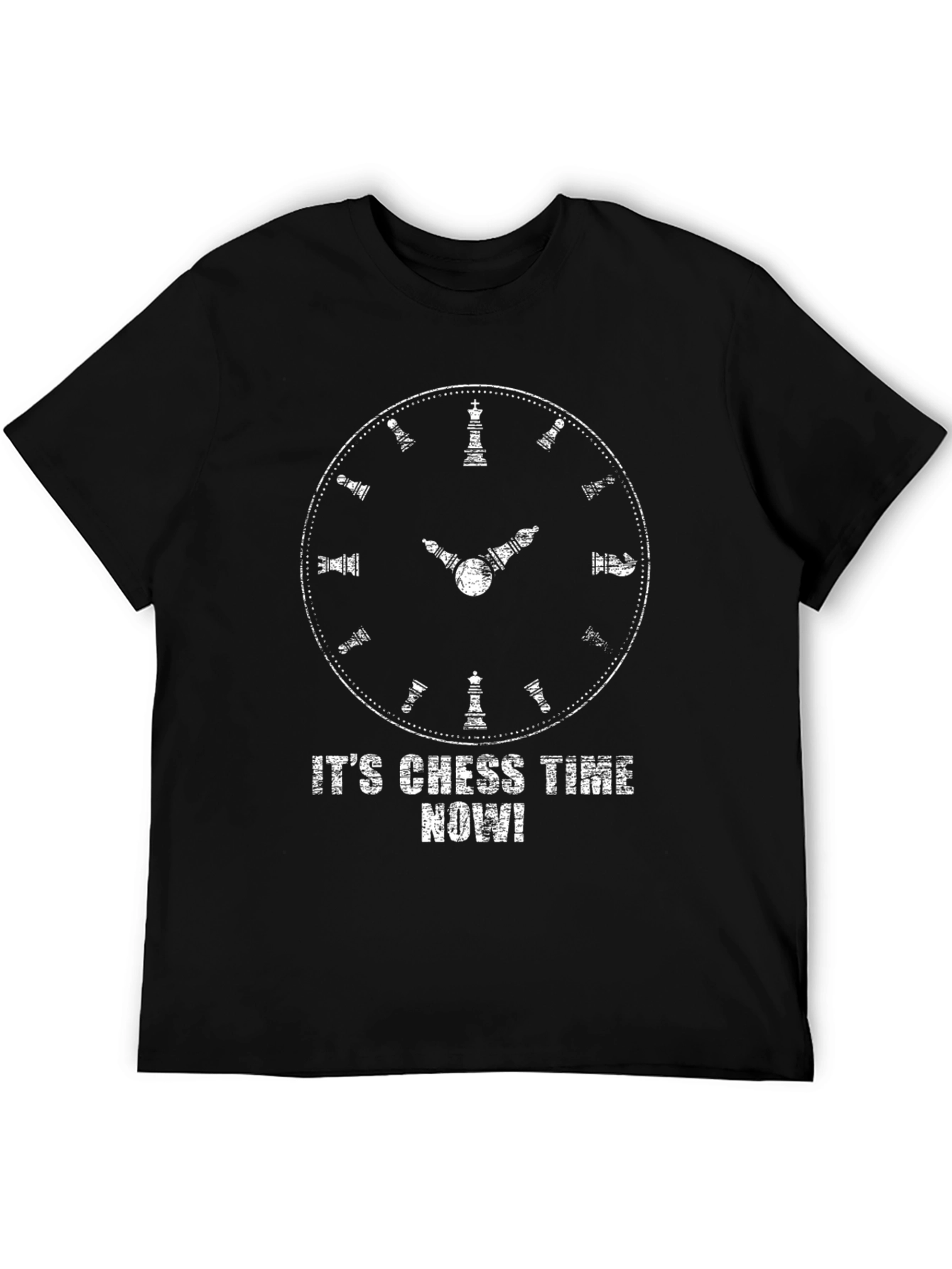 Black Chess Time Now! Graphic T-Shirt view 5
