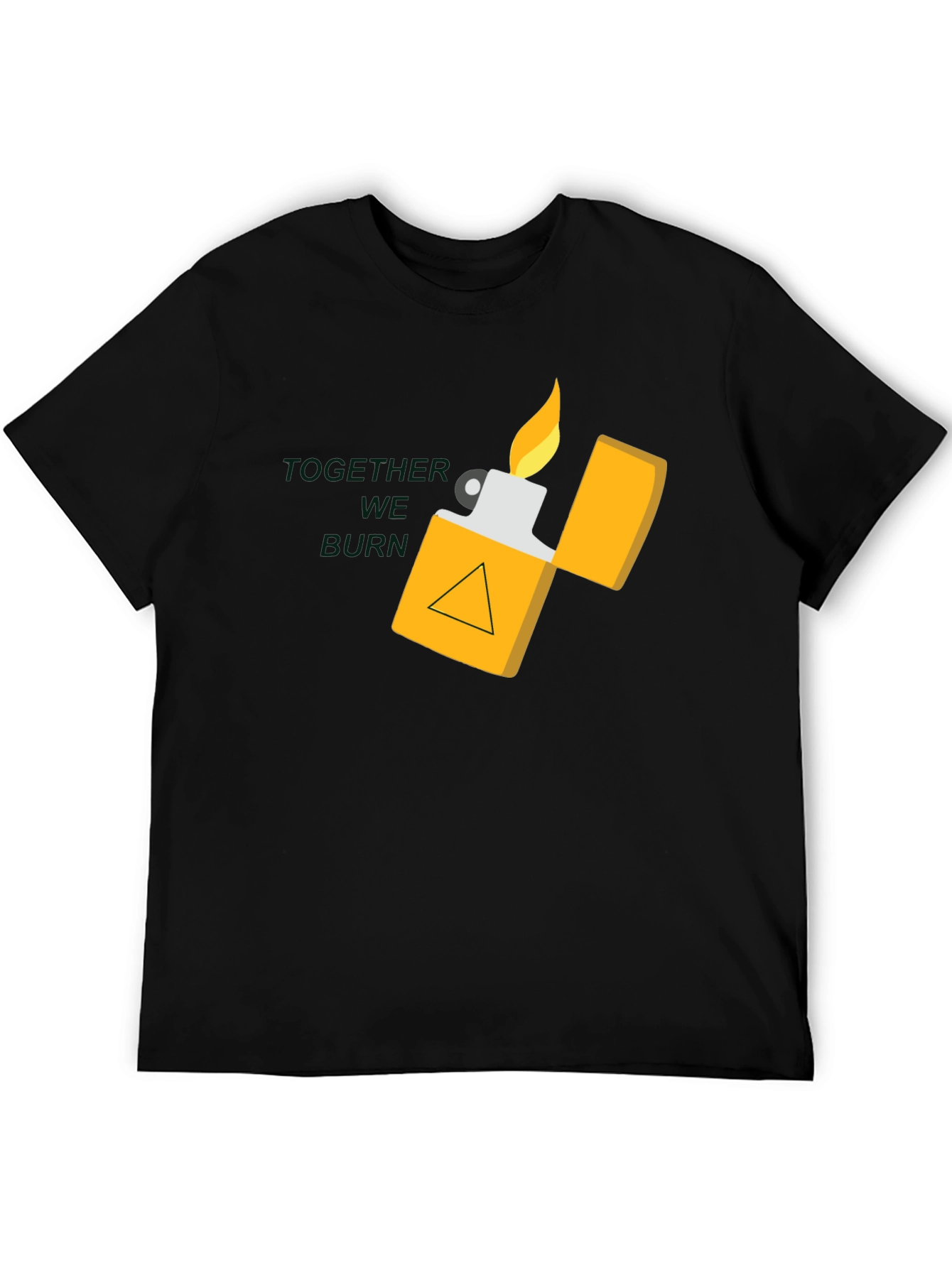 Black Lighter Graphic Tee - Together We Burn Shirt view 5