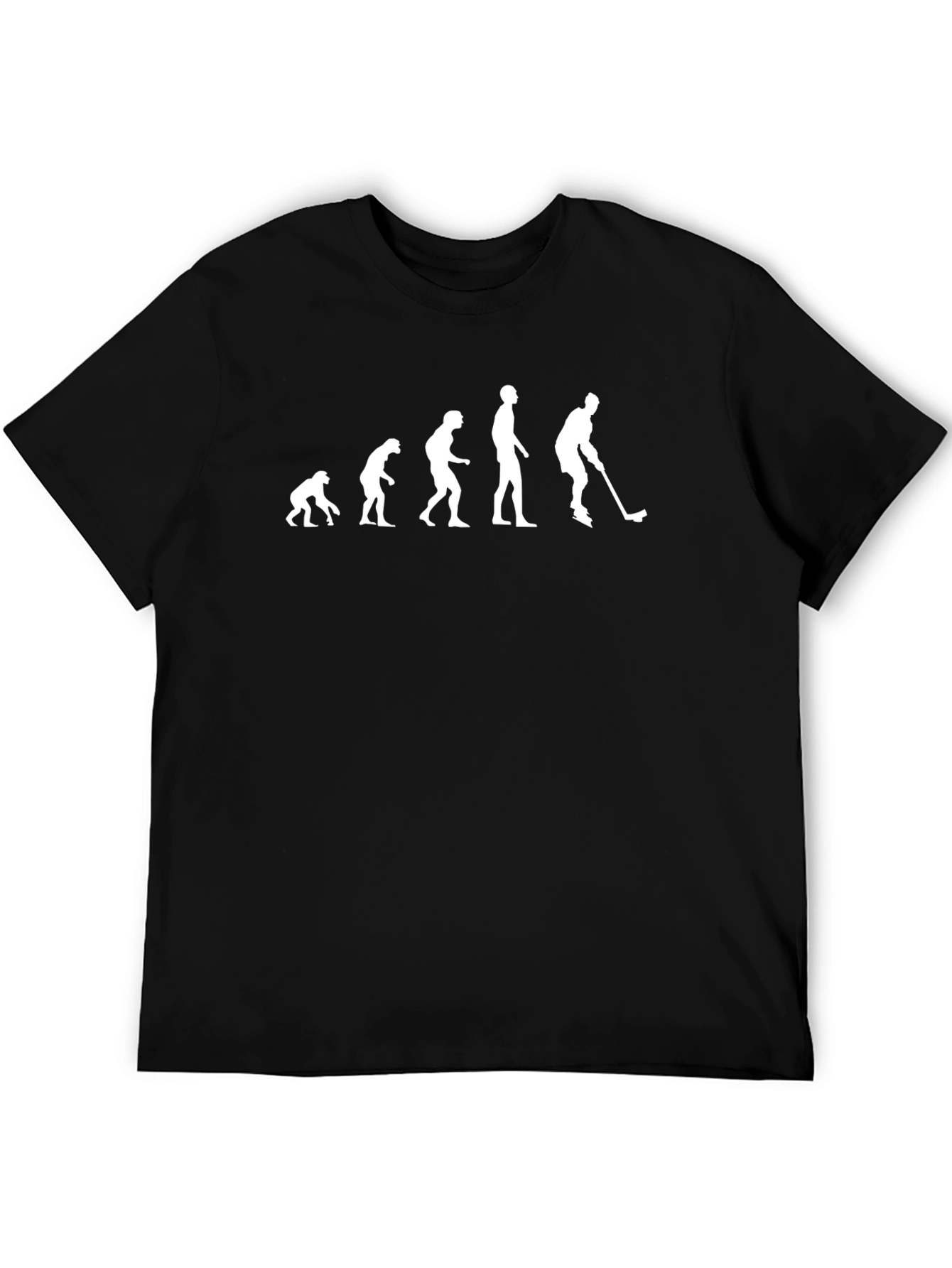 Black Evolution of Hockey Black T-Shirt view 5