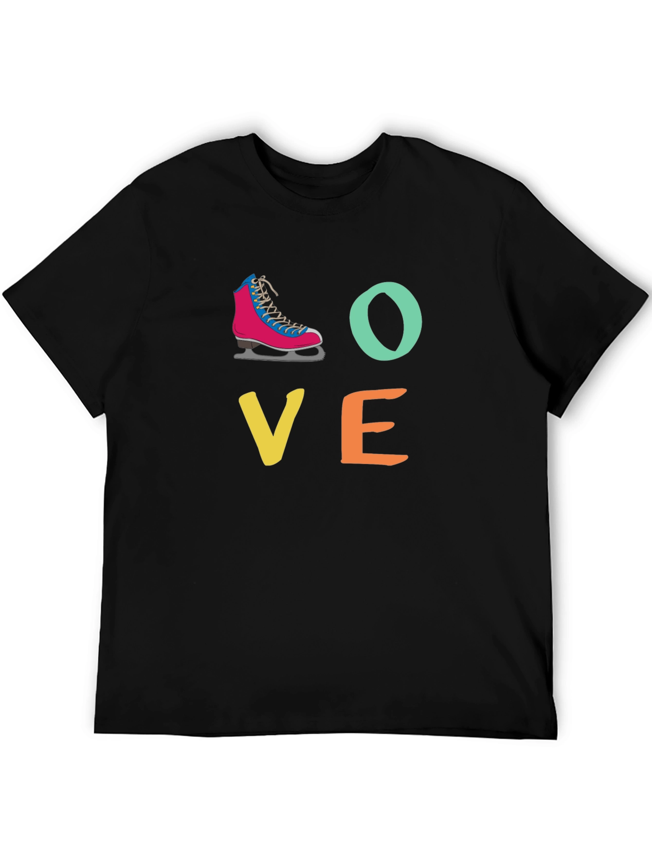 Black Love Ice Skating T-Shirt view 5