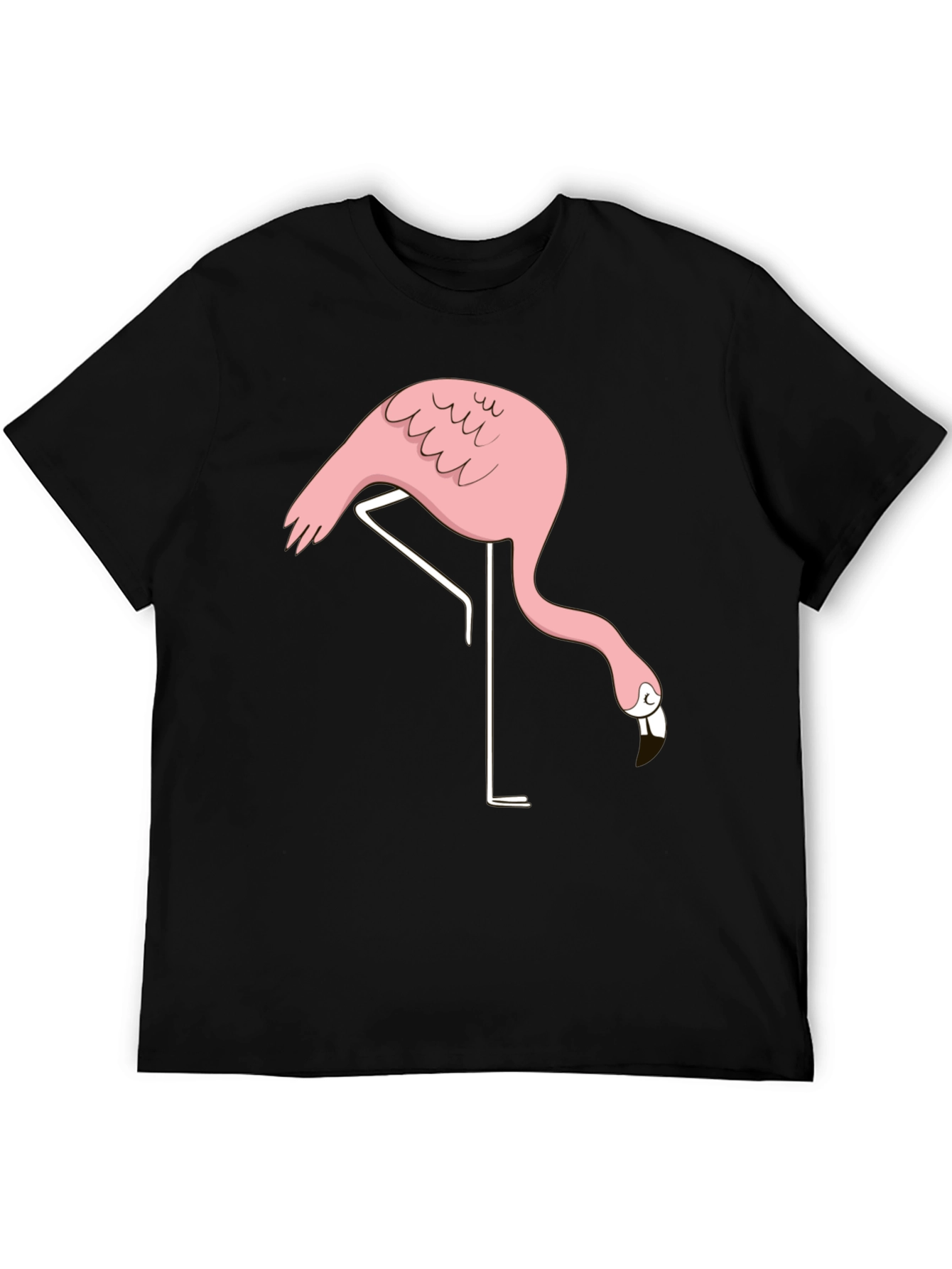 Black Black Flamingo Graphic Tee - Quirky Casual Style view 5