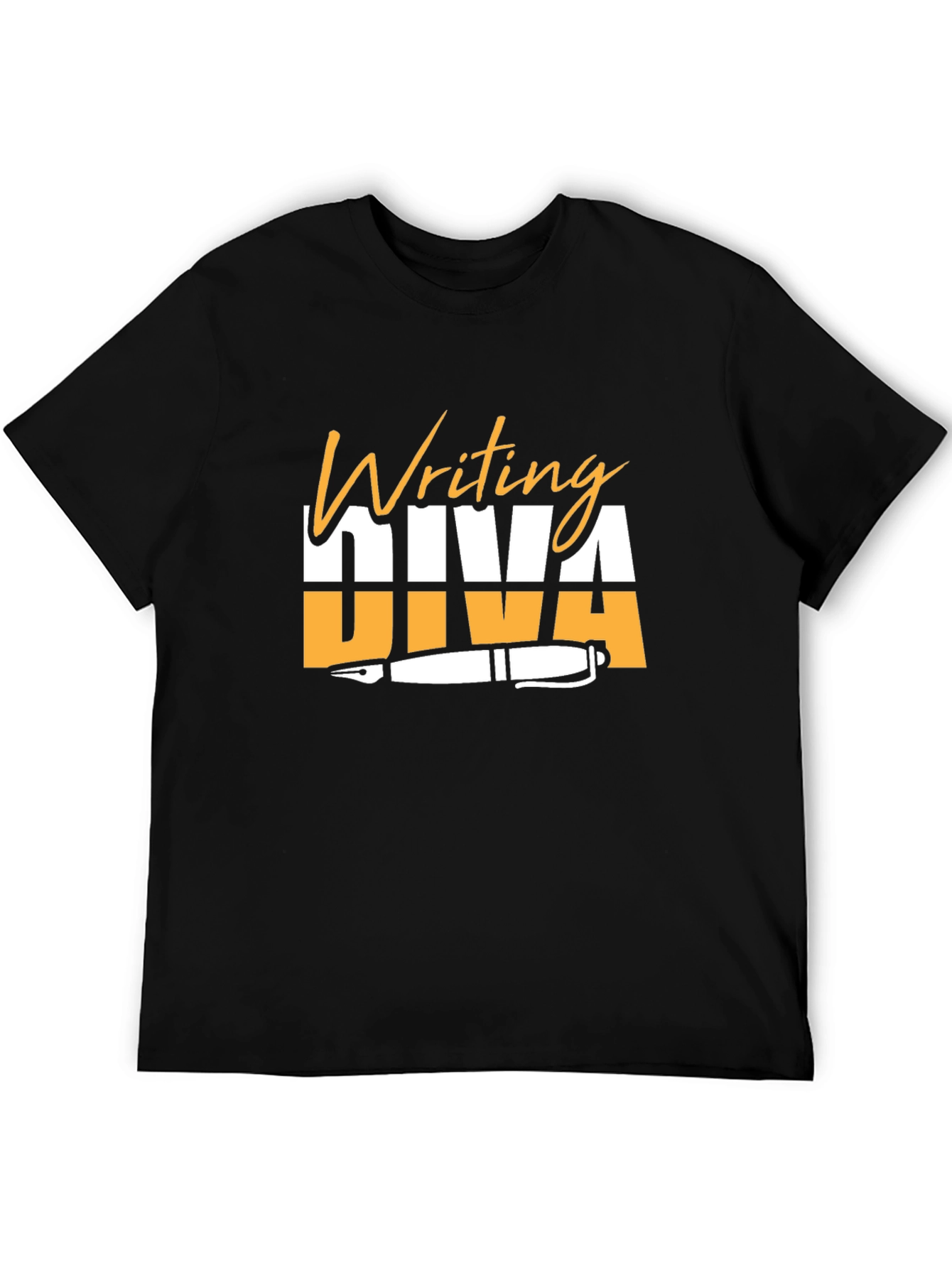 Black Writing Diva Black T-Shirt view 5
