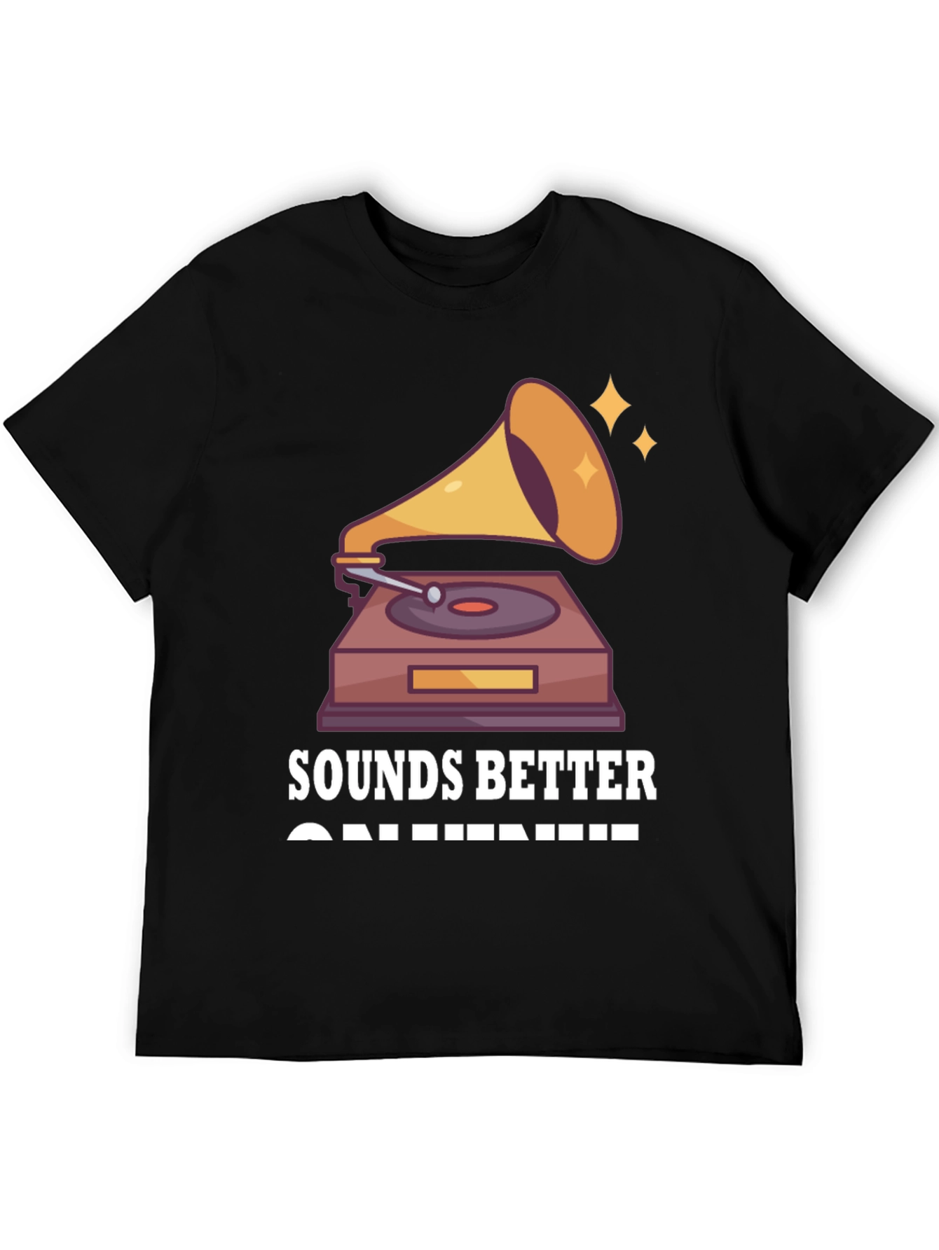 Black Sounds Better on Vinyl T-Shirt view 5