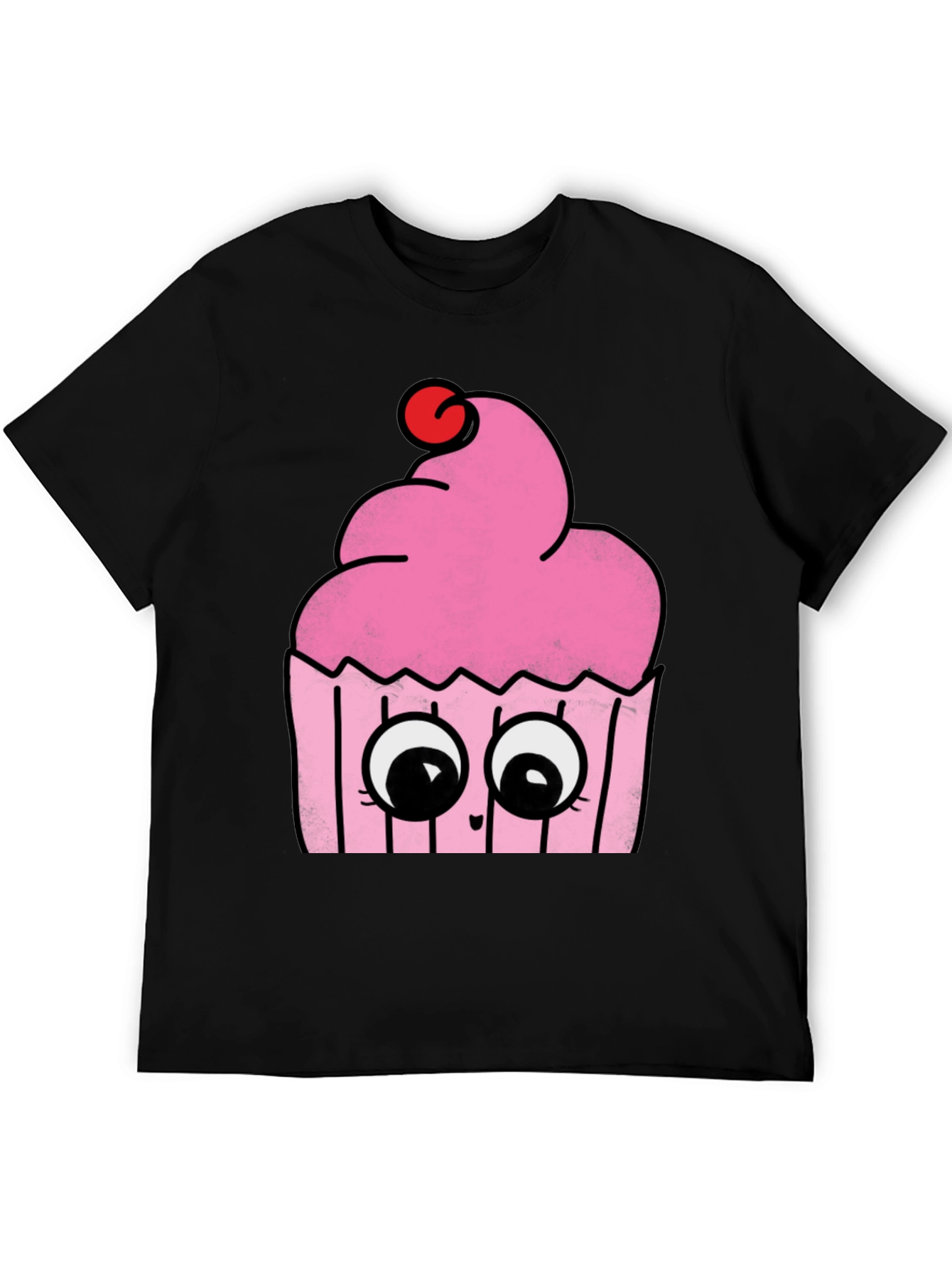 Black Cute Cupcake Graphic Tee - Soft Cotton Comfort view 5