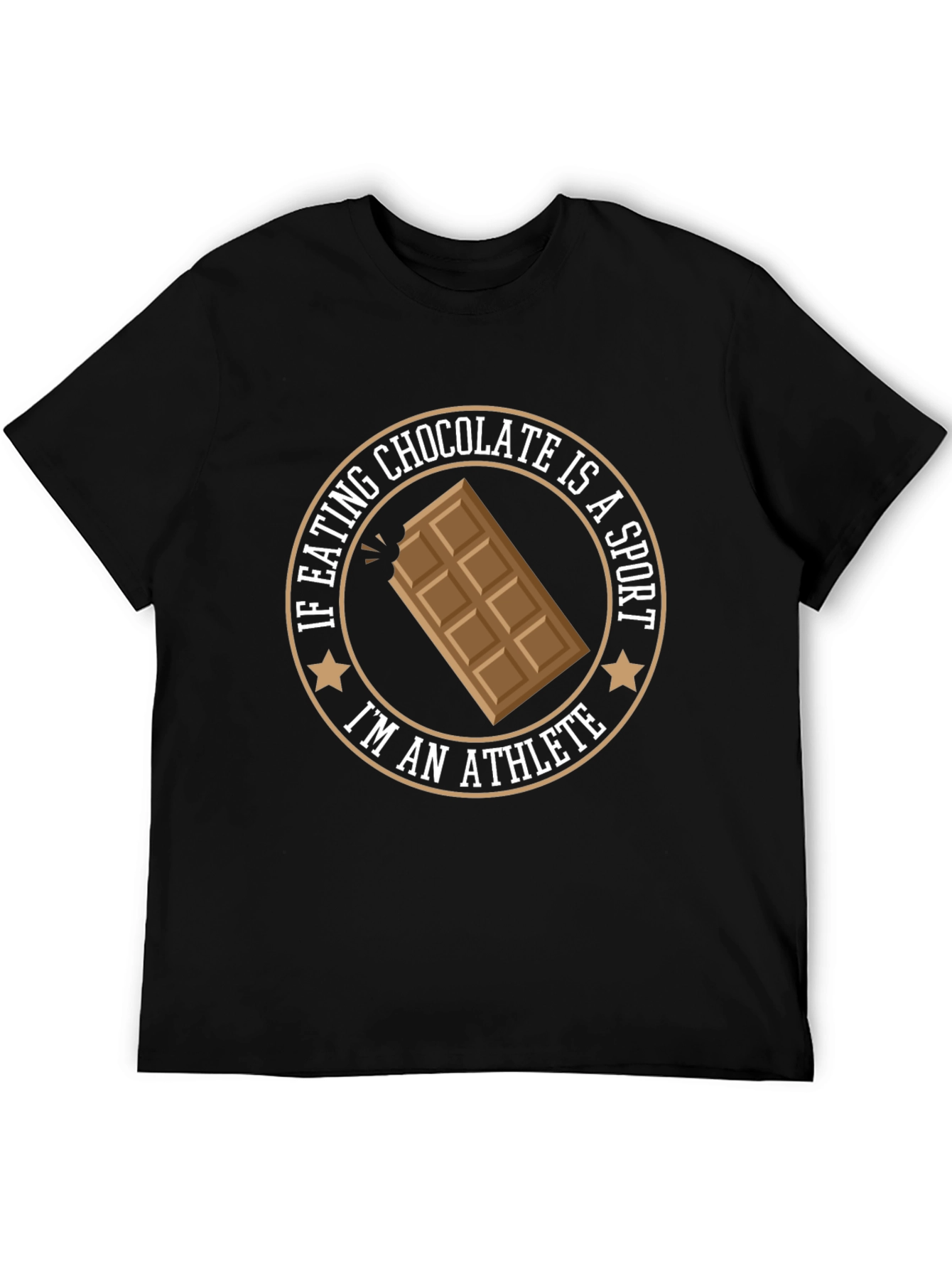 Black Chocolate Lover Athlete T-Shirt view 5