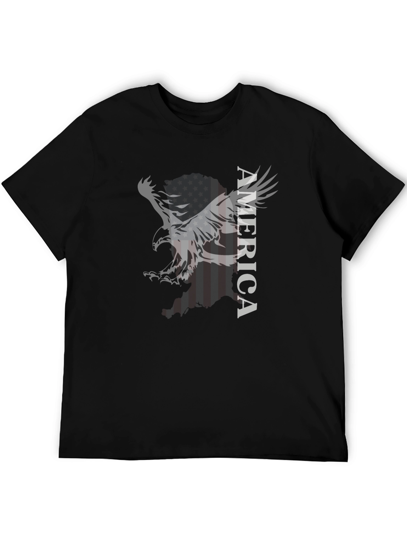 Black American Eagle Graphic Print T-Shirt view 5