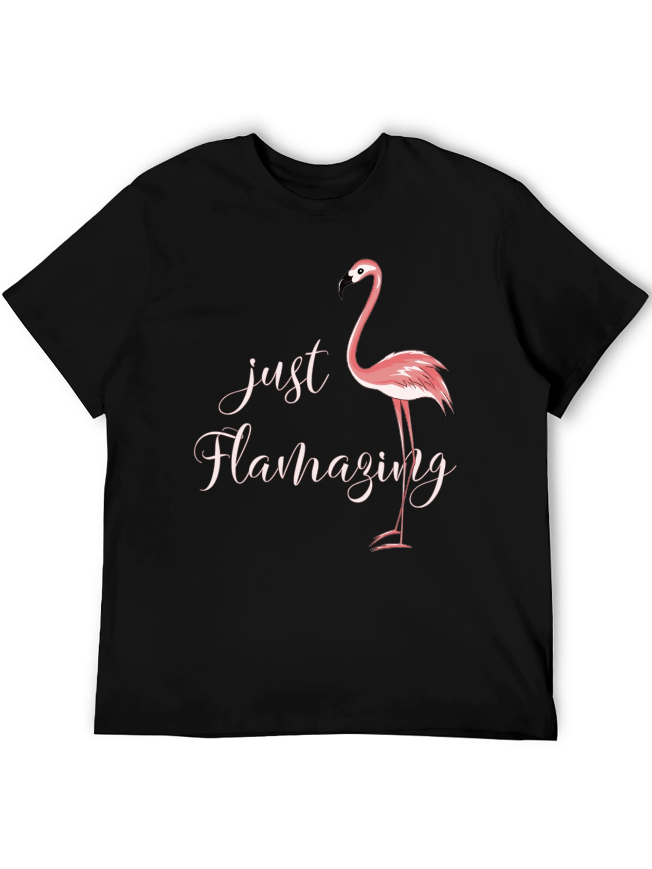 Black Just Flamazing Flamingo Graphic Tee - Black view 5