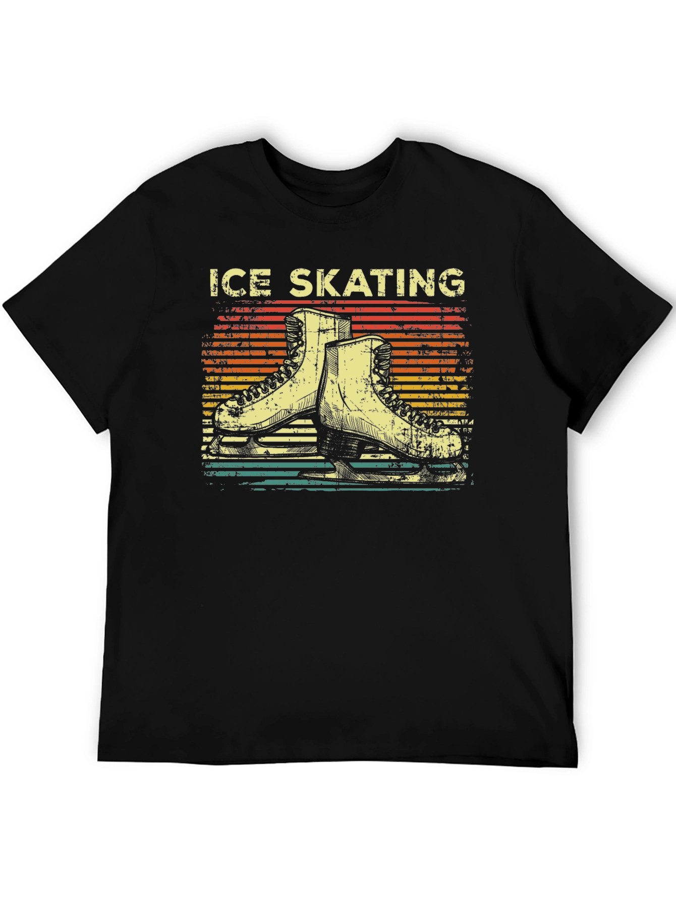 Black Retro Ice Skating T-Shirt view 5