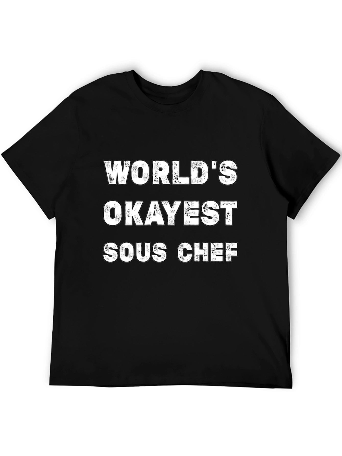 Black World's Okayest Sous Chef T-Shirt view 5