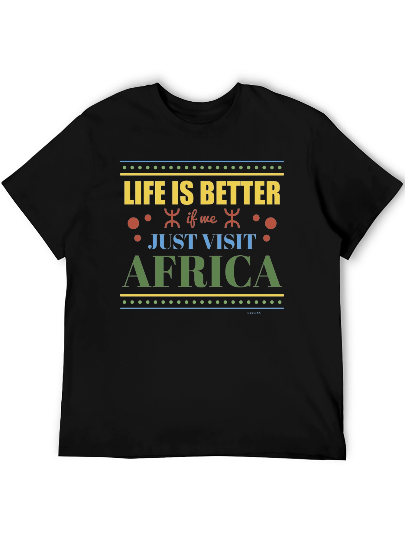 Black Life is Better in Africa Black T-Shirt view 5