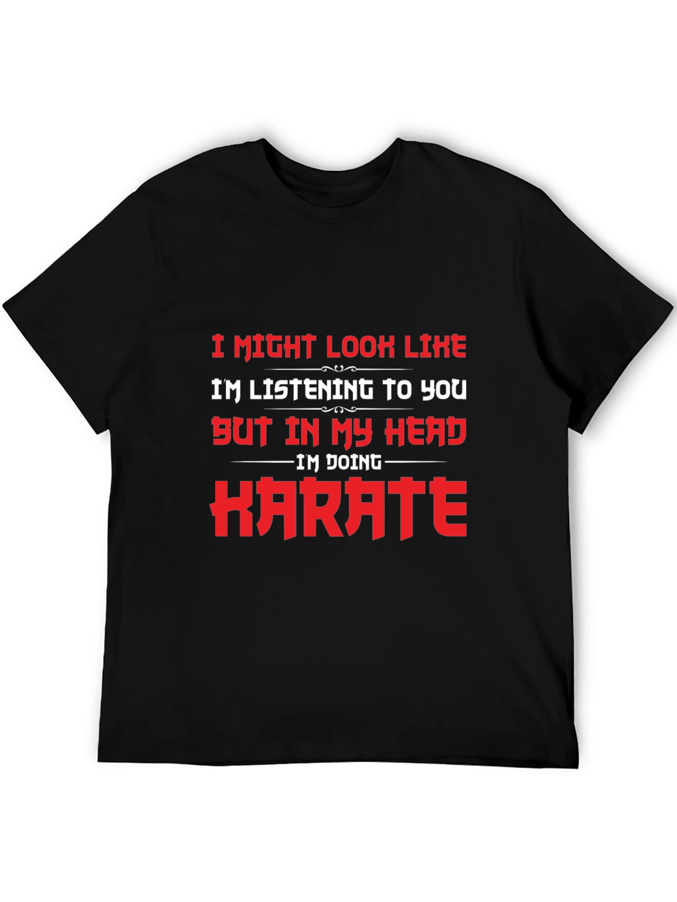 Black Karate Mind Black T-Shirt view 5
