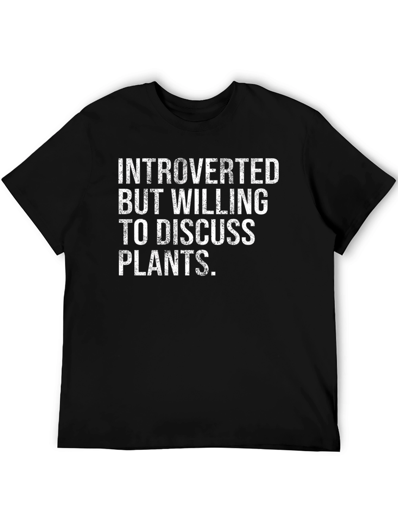 Black Introverted Plant Lover T-Shirt - Funny Garden Gift view 5