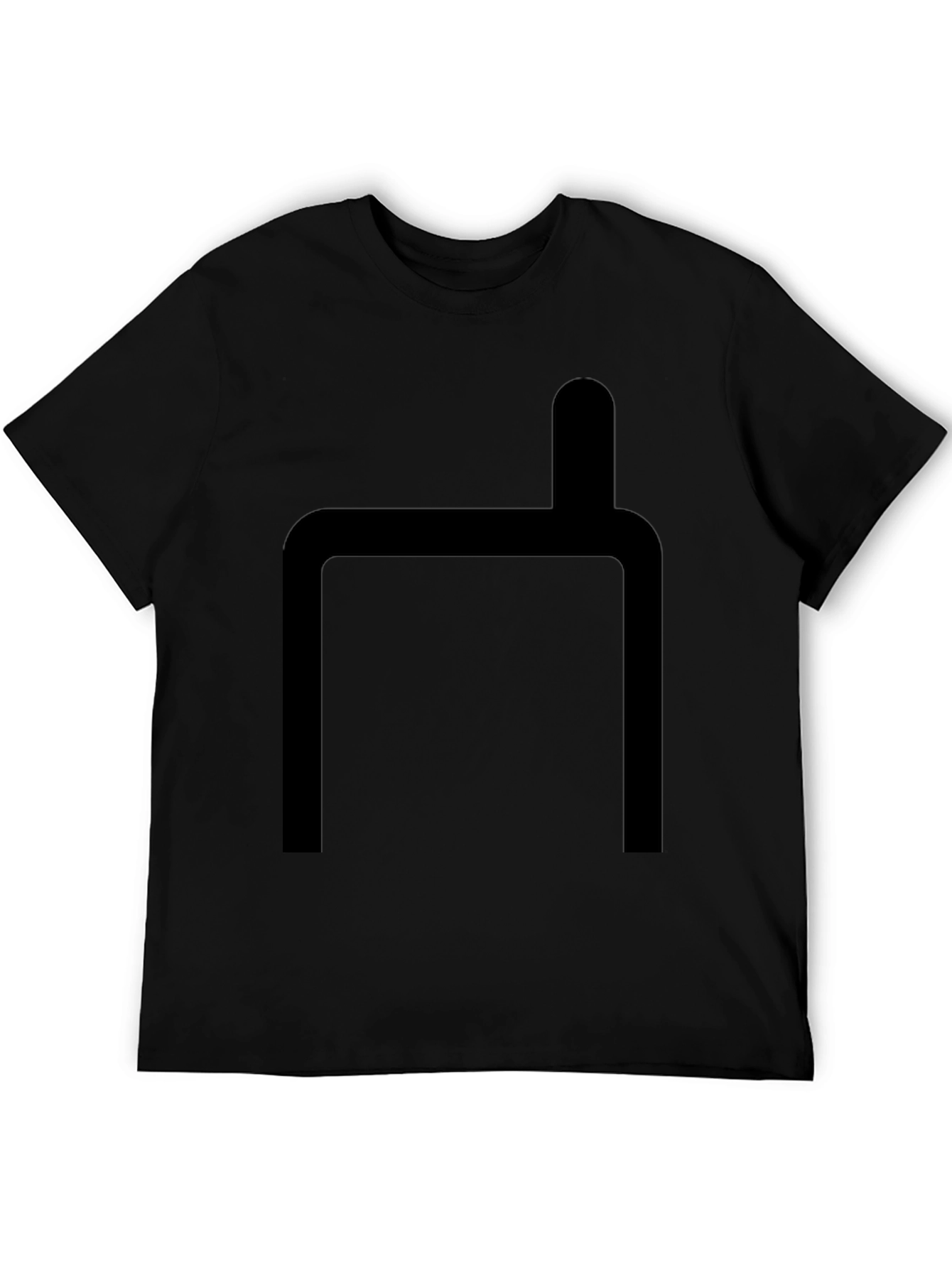 Black Modern Graphic Black T-Shirt view 5