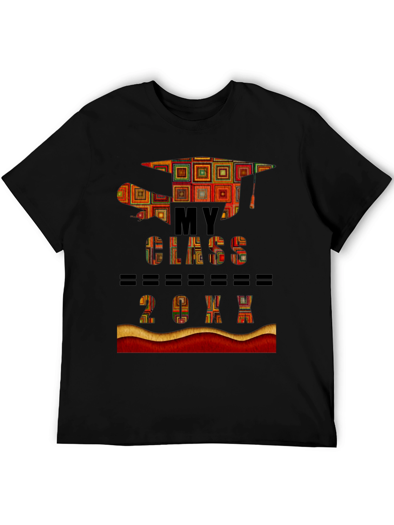 Black Graduation Class of 20XX T-Shirt view 5