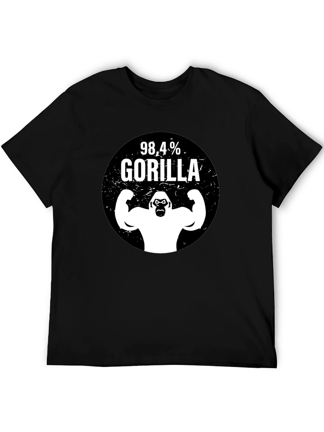 Black 98.4% Gorilla Black Graphic Tee view 5