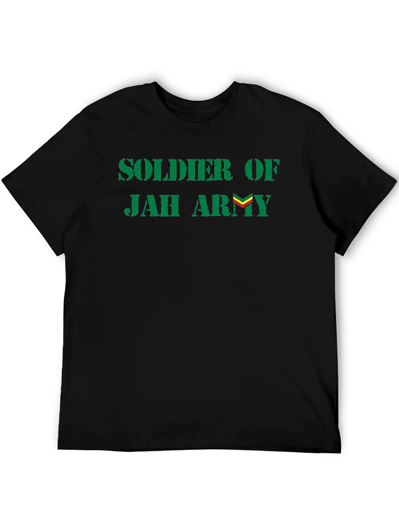 Black Soldier of Jah Army Graphic T-Shirt view 5