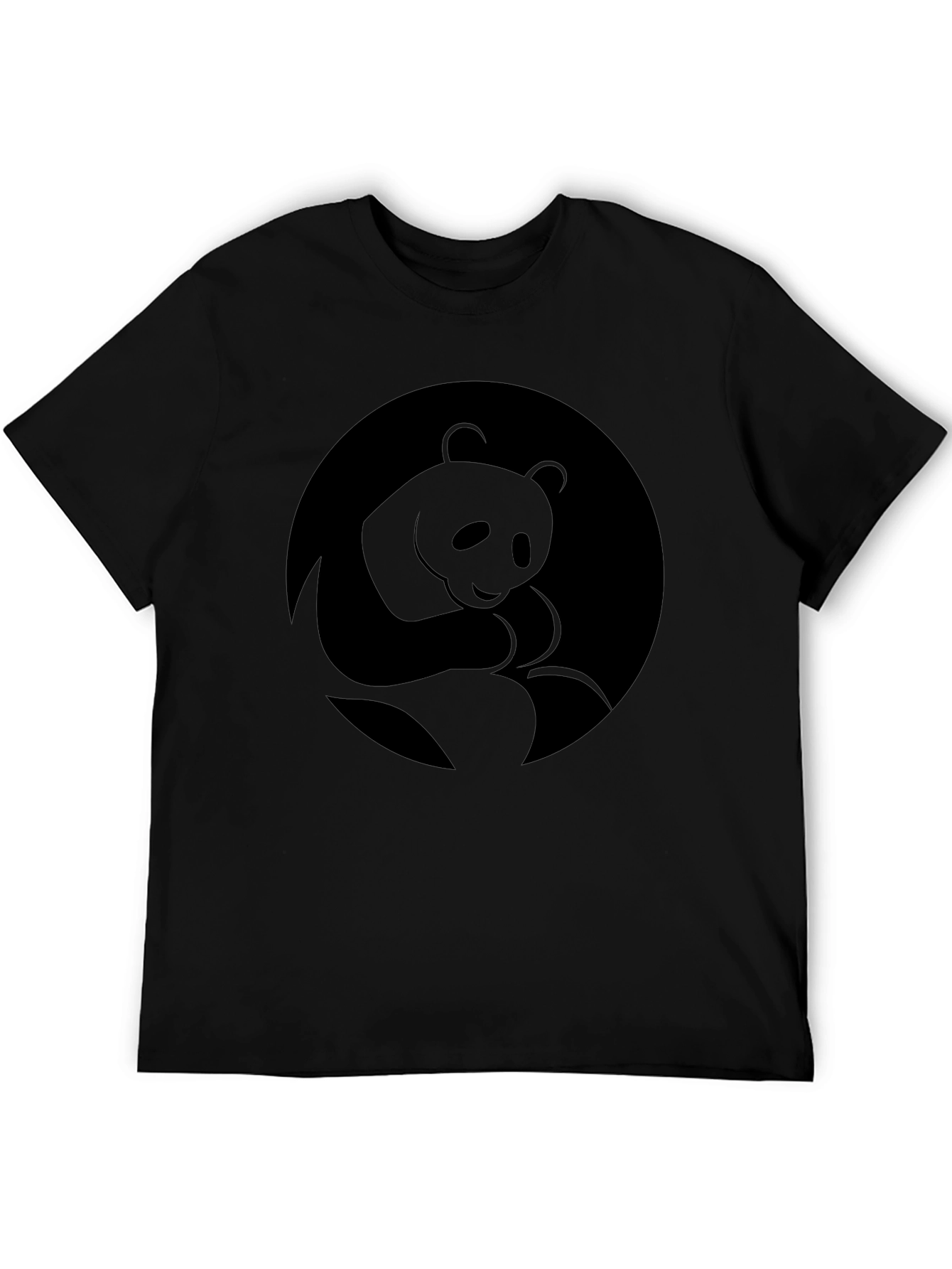 Black Black Panda Graphic Tee - Modern Style view 5