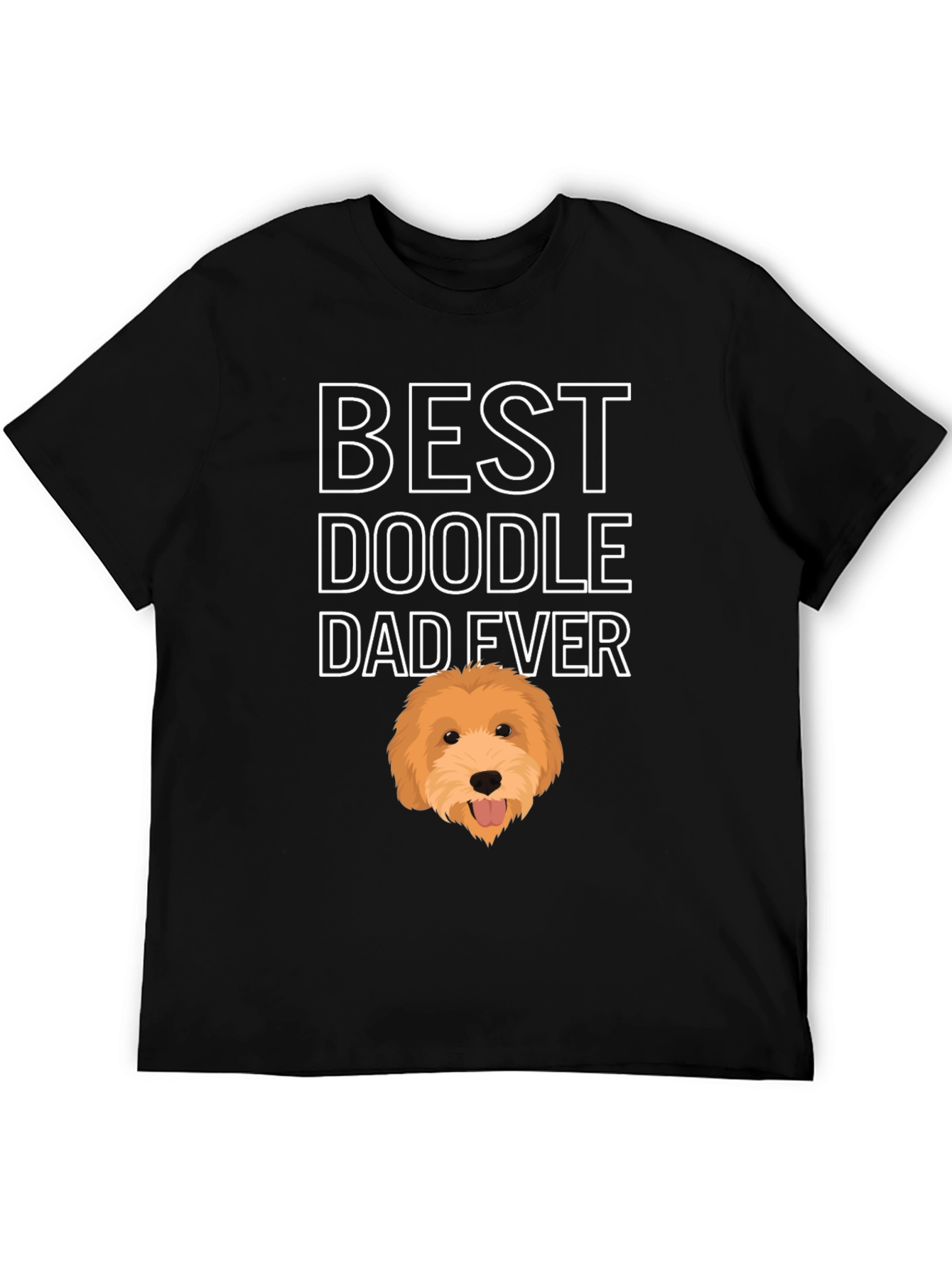 Black Best Doodle Dad Ever Graphic Tee view 5