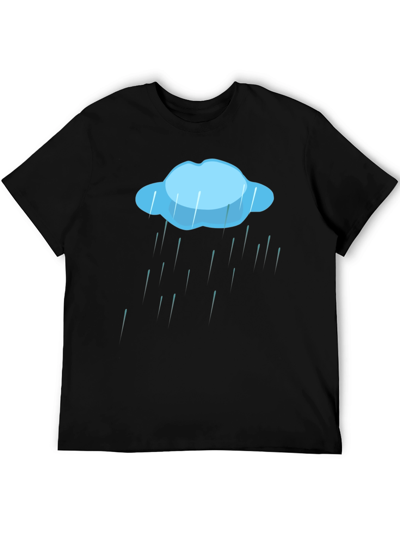 Black Rain Cloud Graphic Tee - Weather T-Shirt view 5