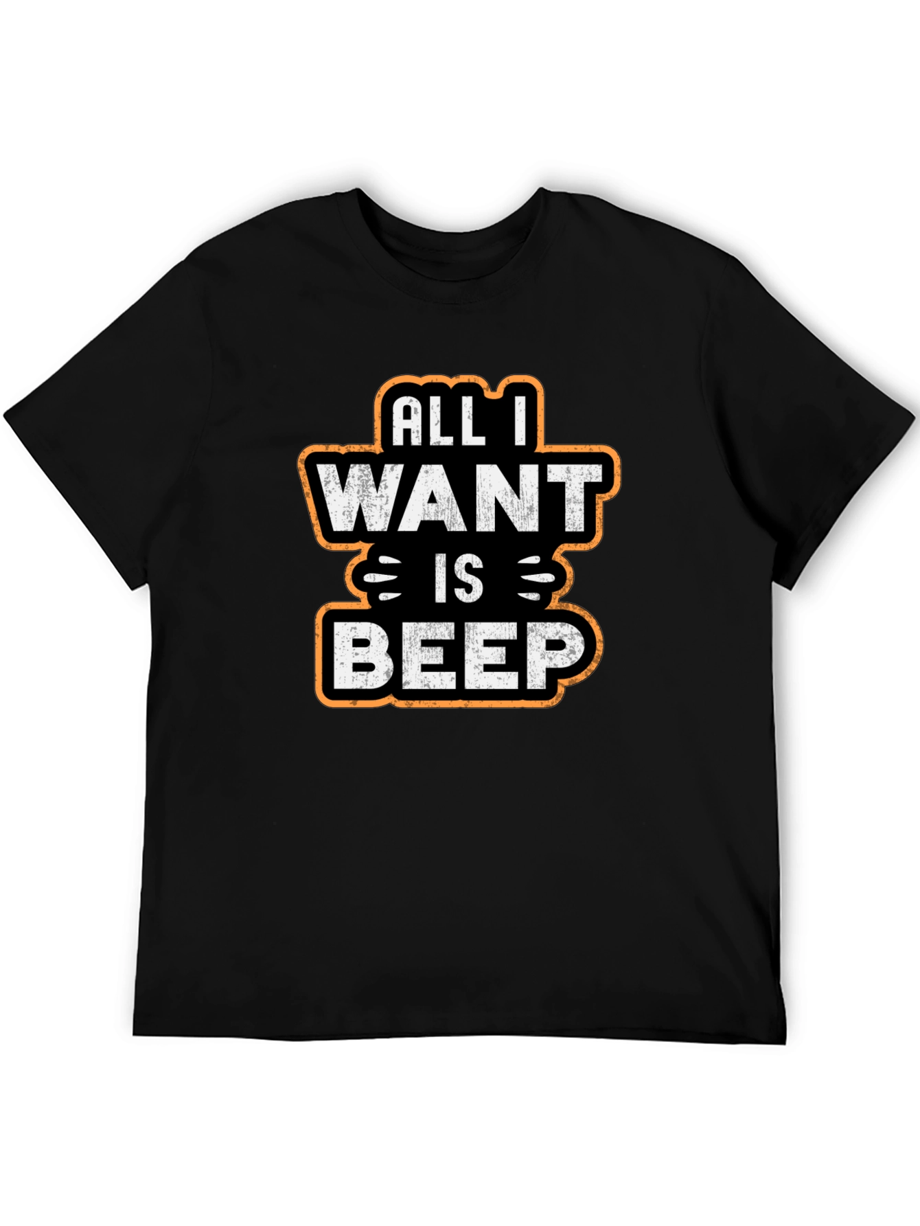 Black All I Want Is Beep - Graphic T-Shirt view 5