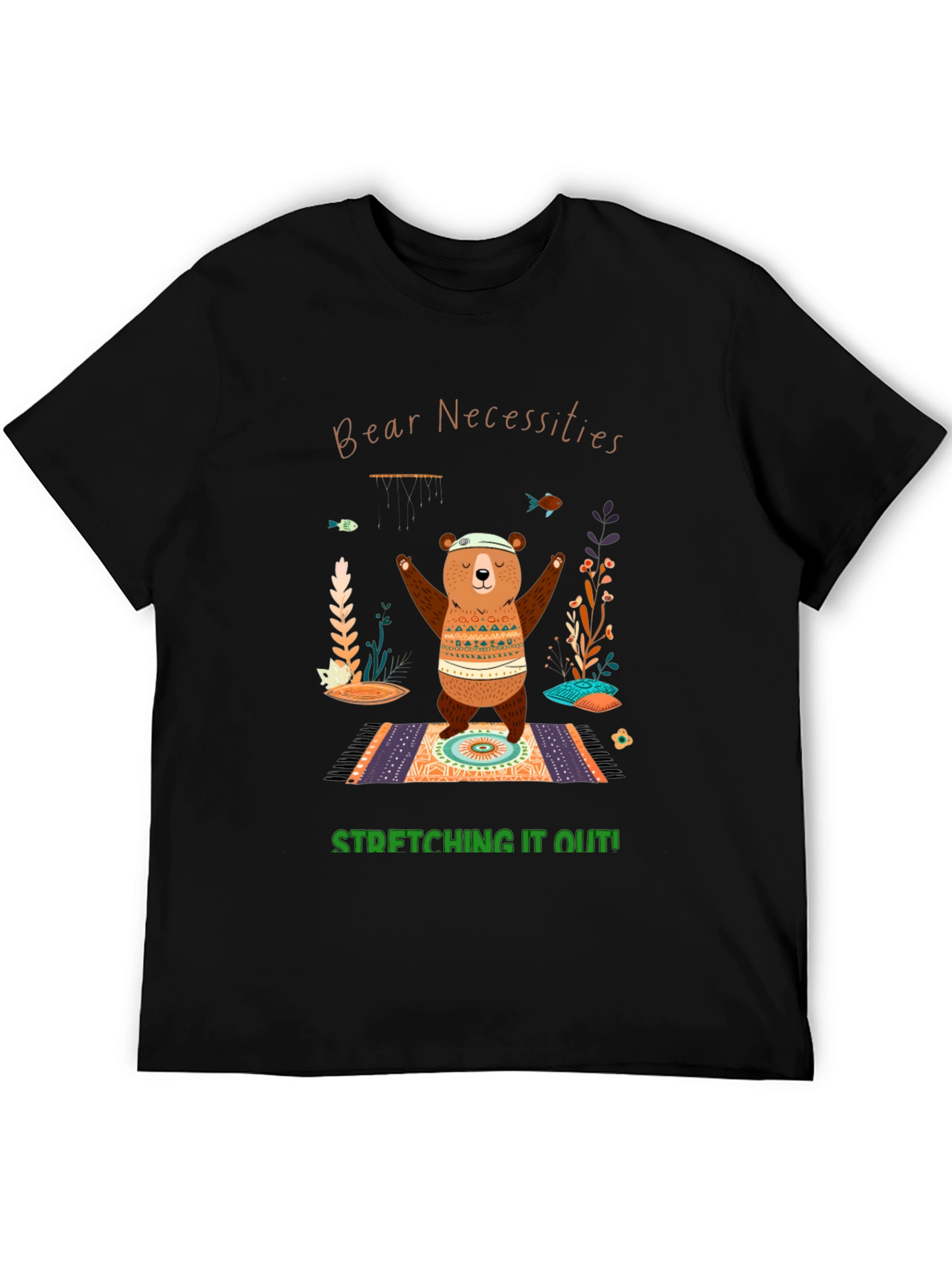 Black Bear Necessities T-Shirt - Stretching It Out view 5
