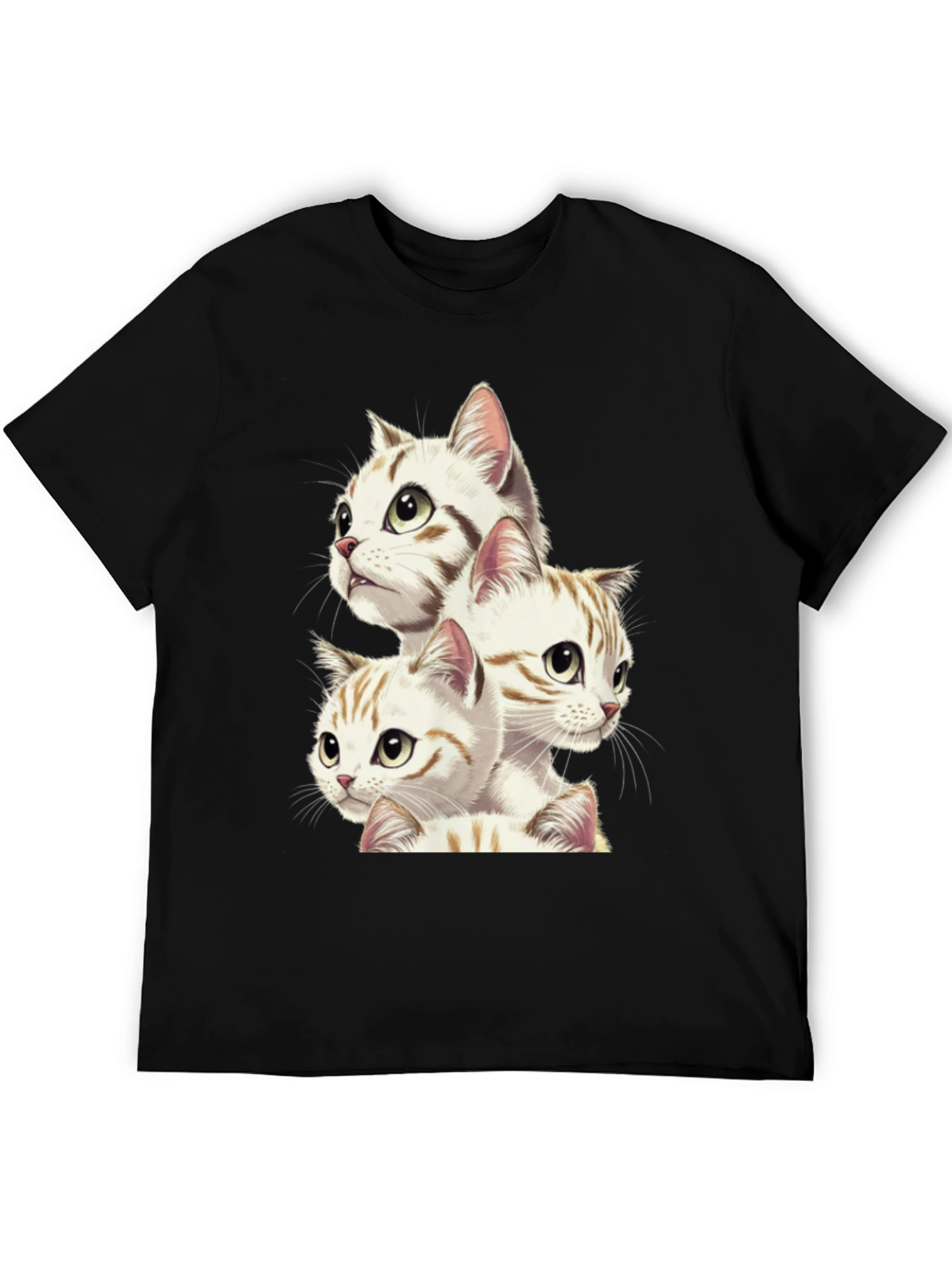 Black Cool Cats Graphic Tee - Purrfect Style! view 5