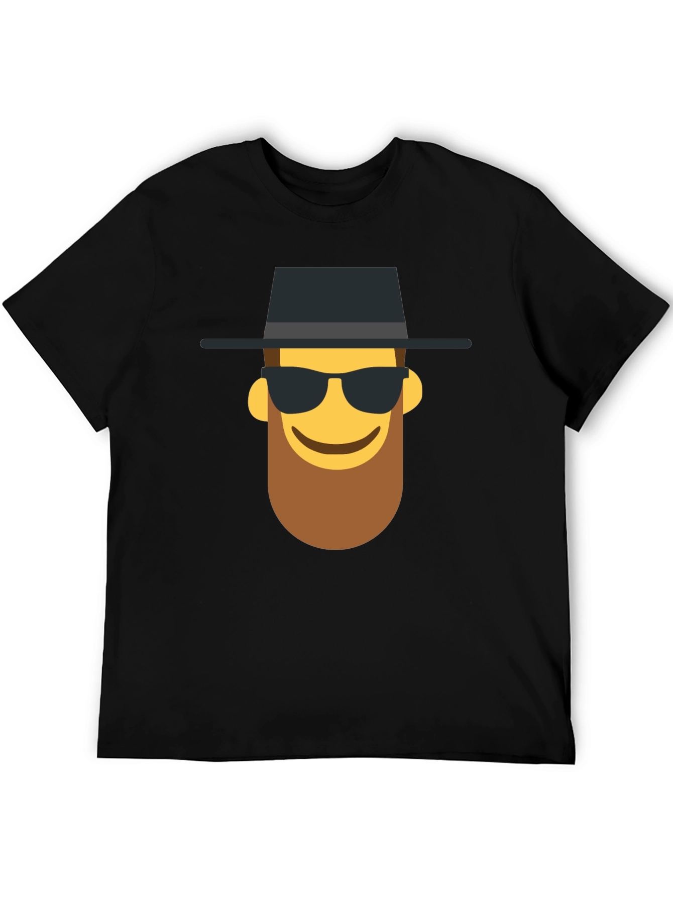 Black Cool Dude Emoji T-Shirt - Black view 5