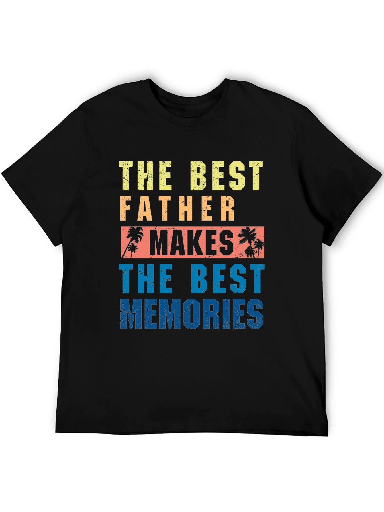 Black Best Father Makes Best Memories Graphic Tee view 5