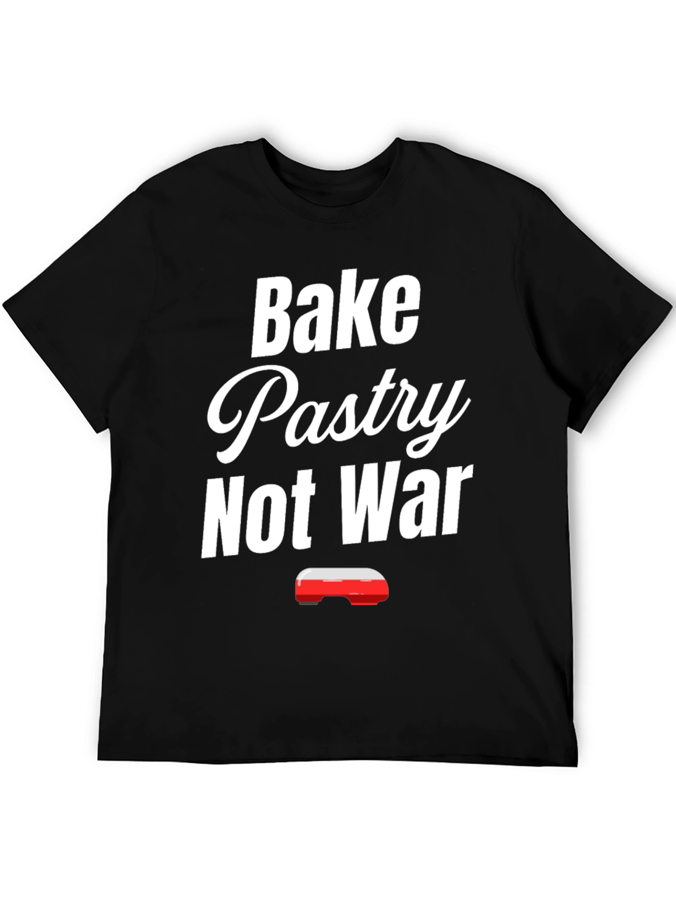 Black Bake Pastry Not War T-Shirt - Funny Baker Tee view 5